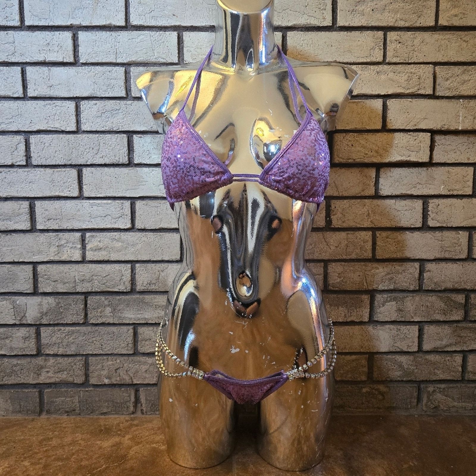 Other Purple Sequin | SUITS YOU | Competition Bikini Set Size ONE SIZE - 1 Thumbnail
