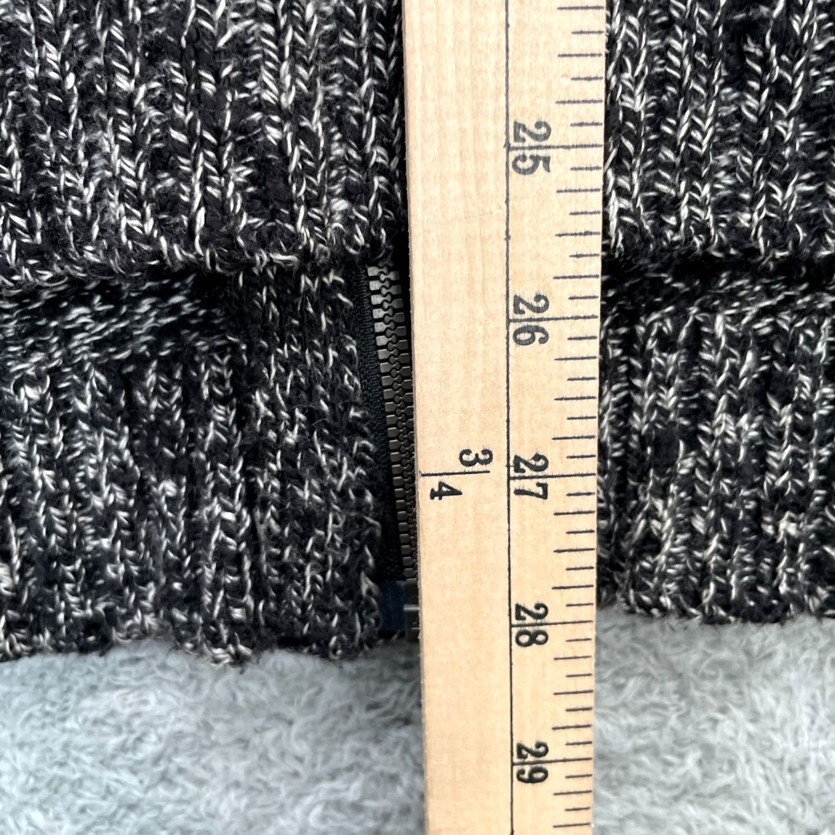 Vintage LL Bean Sweater Womens Medium Gray Heathered Cardigan Cotton Marl Knit Full Zip Size M / US 6-8 / IT 42-44 - 7 Thumbnail