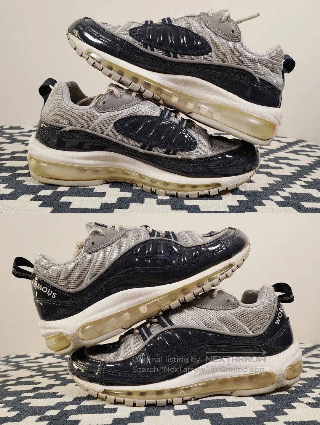 Nike Supreme x Nike Air Max 98 US6.5. Size US 6.5 / EU 39-40 - 3 Thumbnail