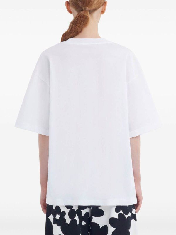 Marni o1w1db10426 T-Shirt - Blanc in White Size S / US 4 / IT 40 - 4 Thumbnail