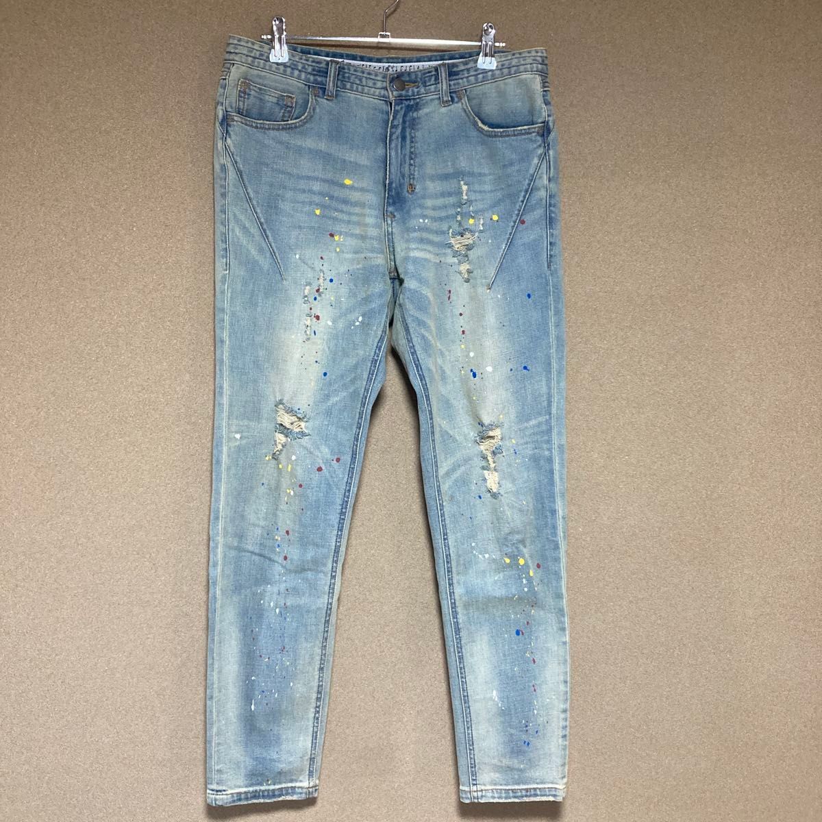 Number (N)ine Distressed Paint Splatter Jeans Size US 32 / EU 48 - 1 Thumbnail