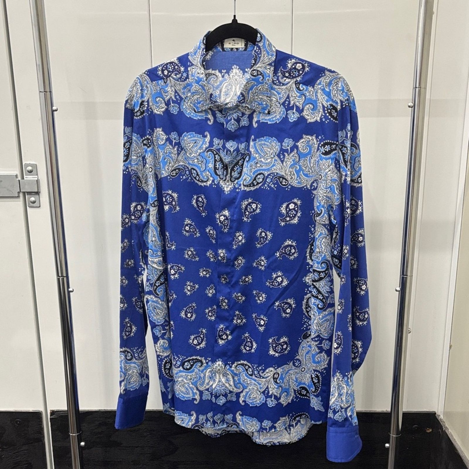 Etro NWT Etro Vibrant Blue and White Paisley Shirt Size L Size US L / EU 52-54 / 3 - 6 Thumbnail