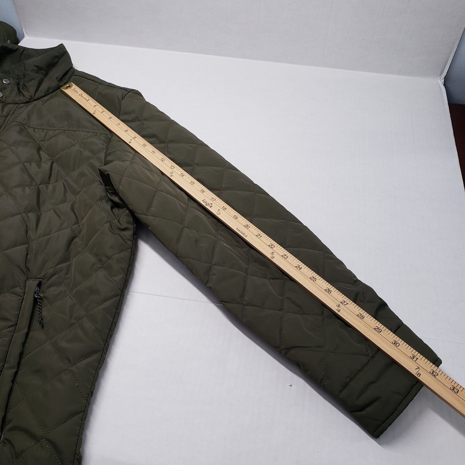 Roots Roots 73 Diamond Quilted Jacket Mens XL Olive Green Zip Size US XL / EU 56 / 4 - 6 Thumbnail