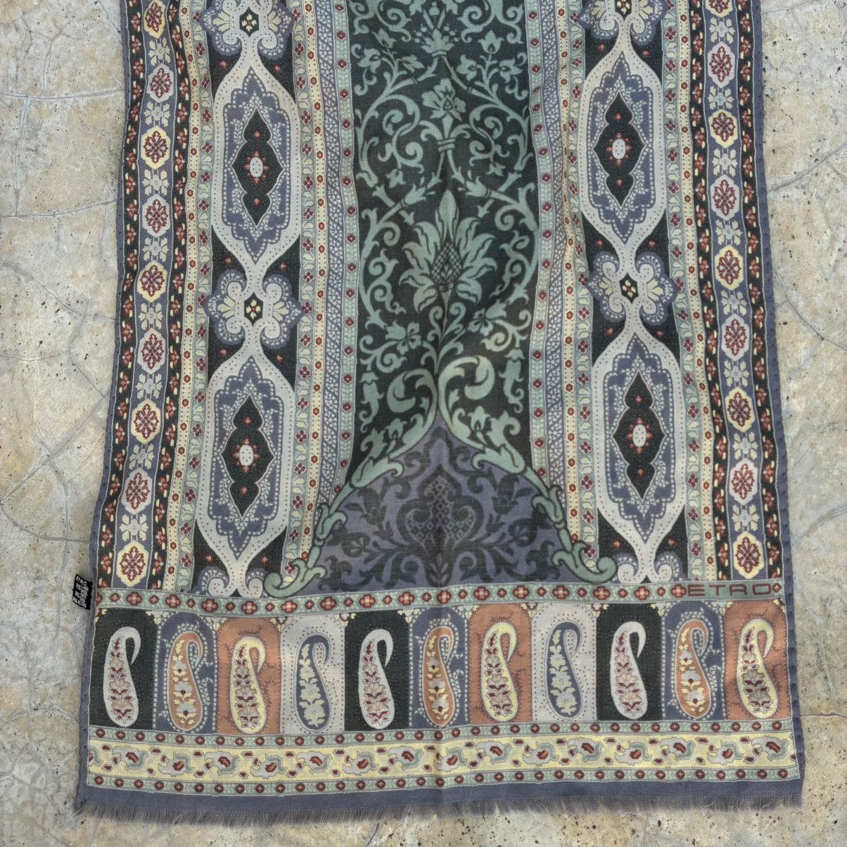 Etro Etro Scarf Silk Designer Paisley Design Size ONE SIZE - 2 Thumbnail