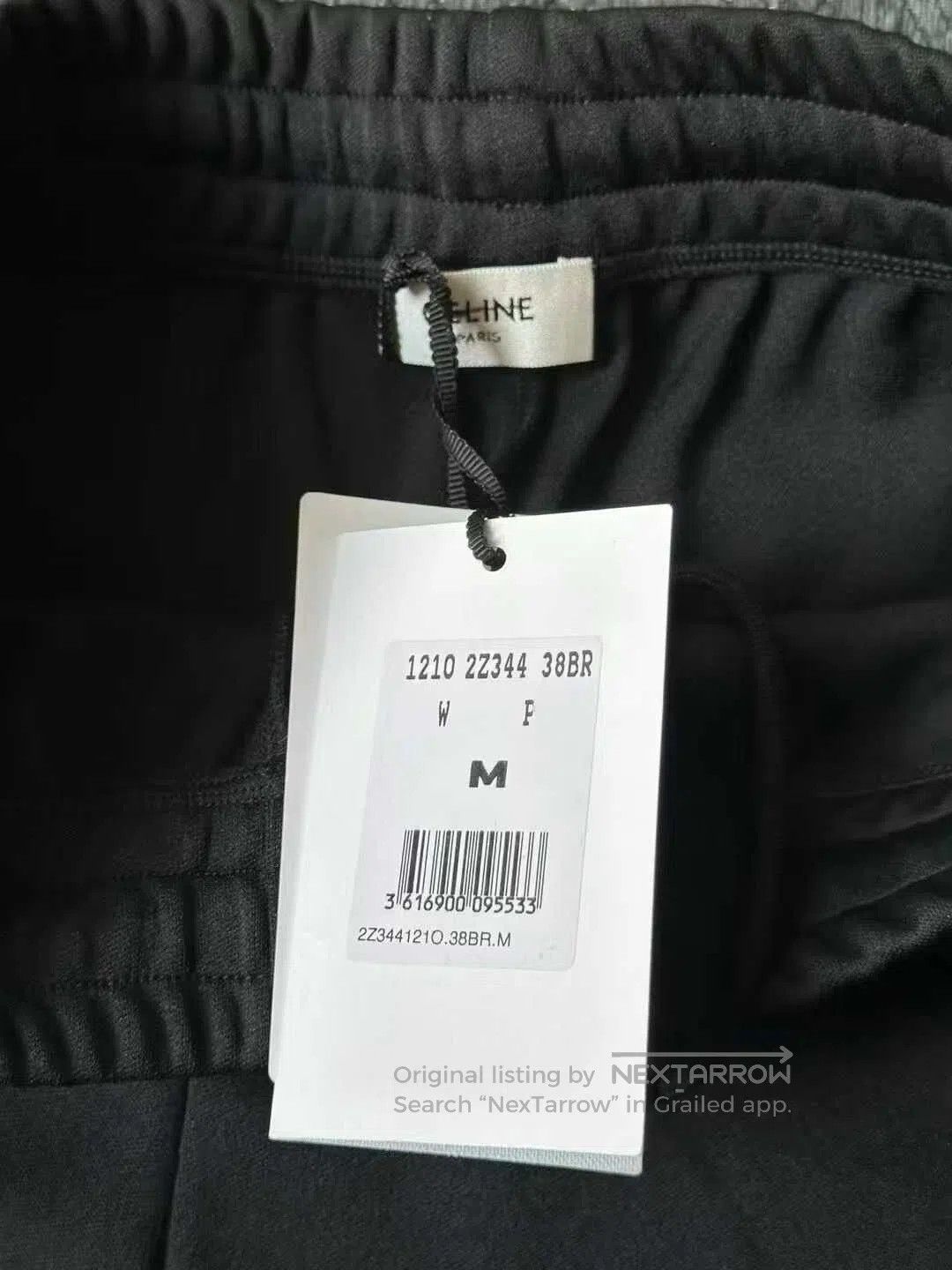 Celine CELINE Black and Red Stripe Triomphe Embroidery Pants| Size US 28 / EU 44 - 3 Thumbnail