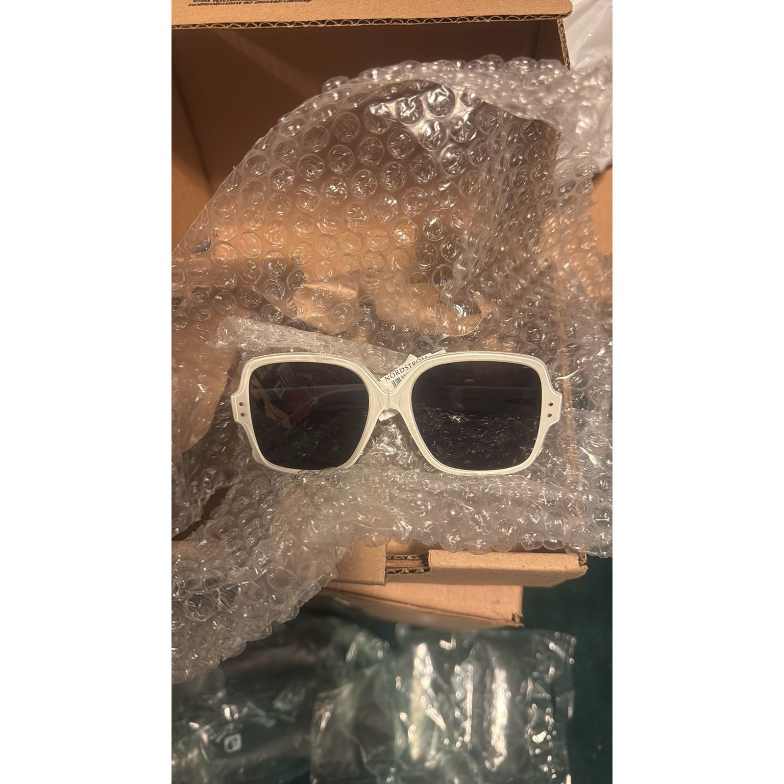 Alaia Alaïa 56mm Square Sunglasses white grey Size ONE SIZE - 9 Thumbnail