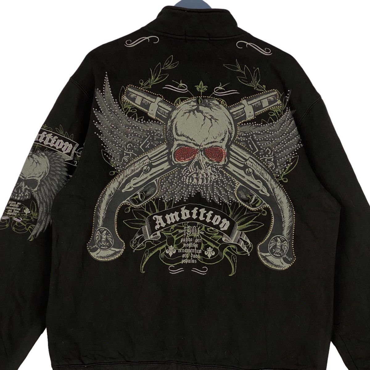 Vintage Vintage Be Ambitions Full Print Full Zip Sweater Black Size US L / EU 52-54 / 3 - 4 Thumbnail