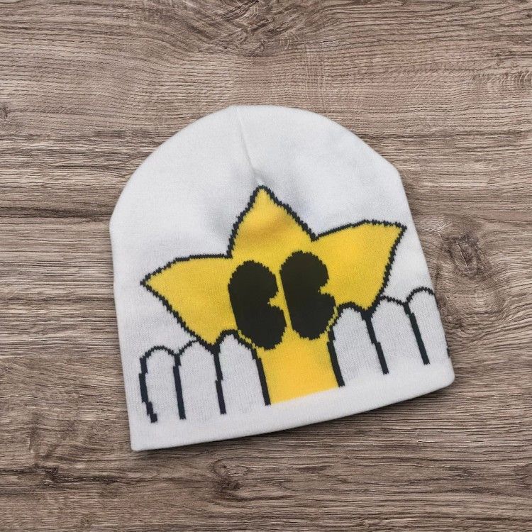 Other Y2K Star Beanie | ALT Grunge Punk Opium Skater White Hat Size ONE SIZE - 1 Preview