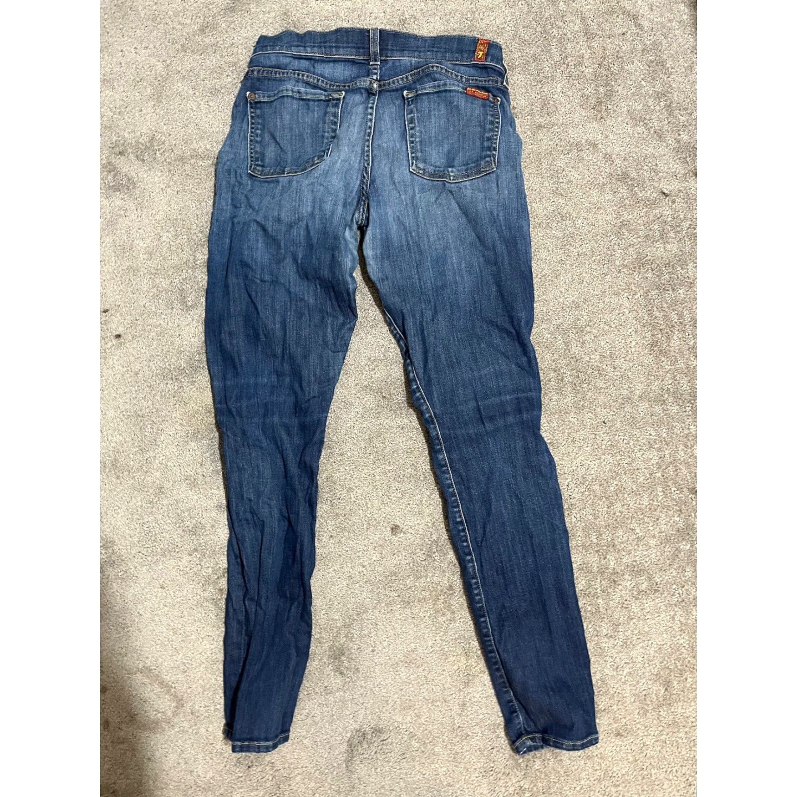 7 For All Mankind VINTAGE 7 For All Mankind Jeans Womens 27 Blue Denim Ankle Slim Stretch City Size 27" / US 4 / IT 40 - 3 Thumbnail