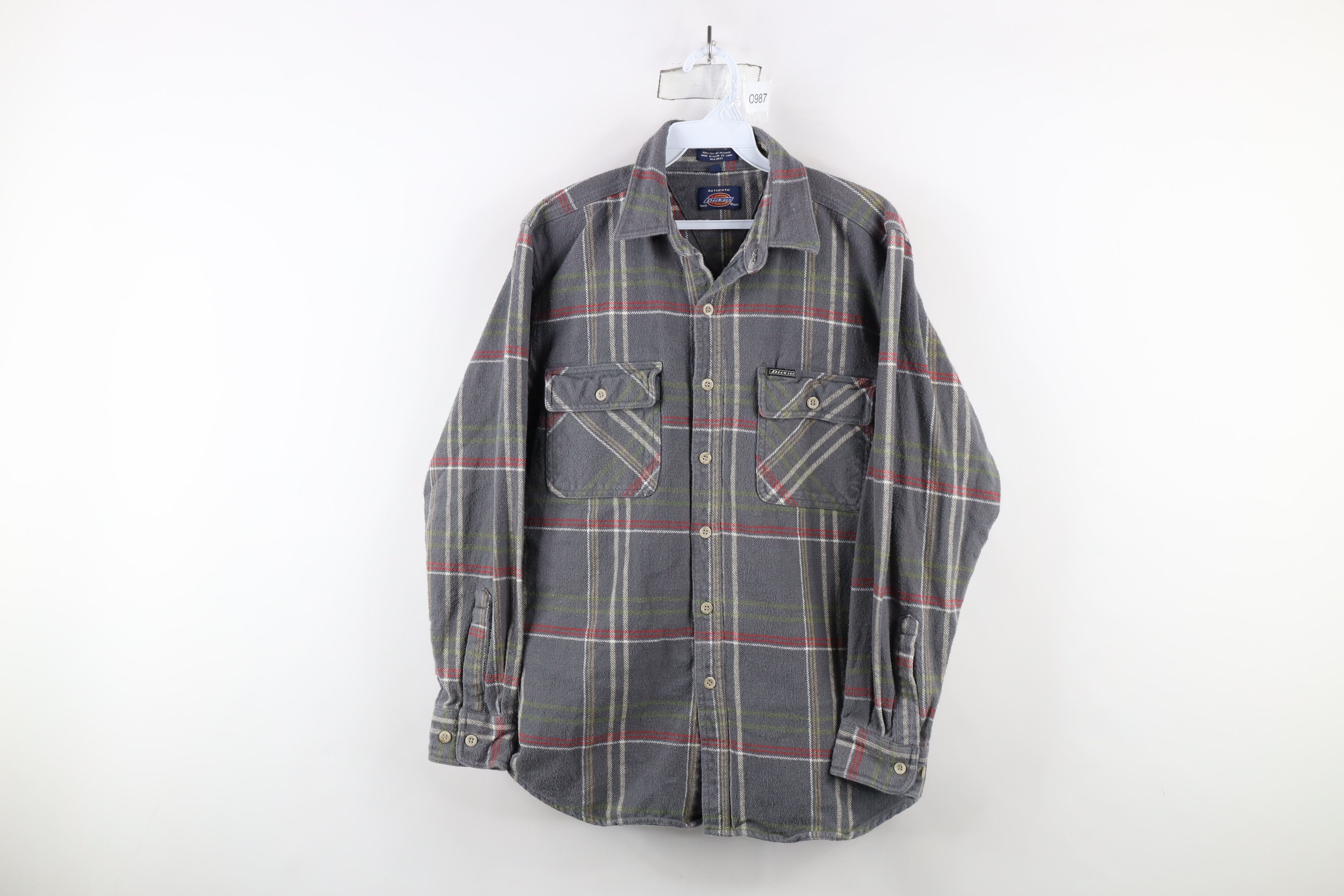 Dickies × Vintage Vintage 90s Dickies Heavy Flannel Collared Button Shirt Size US M / EU 48-50 / 2 - 1 Thumbnail