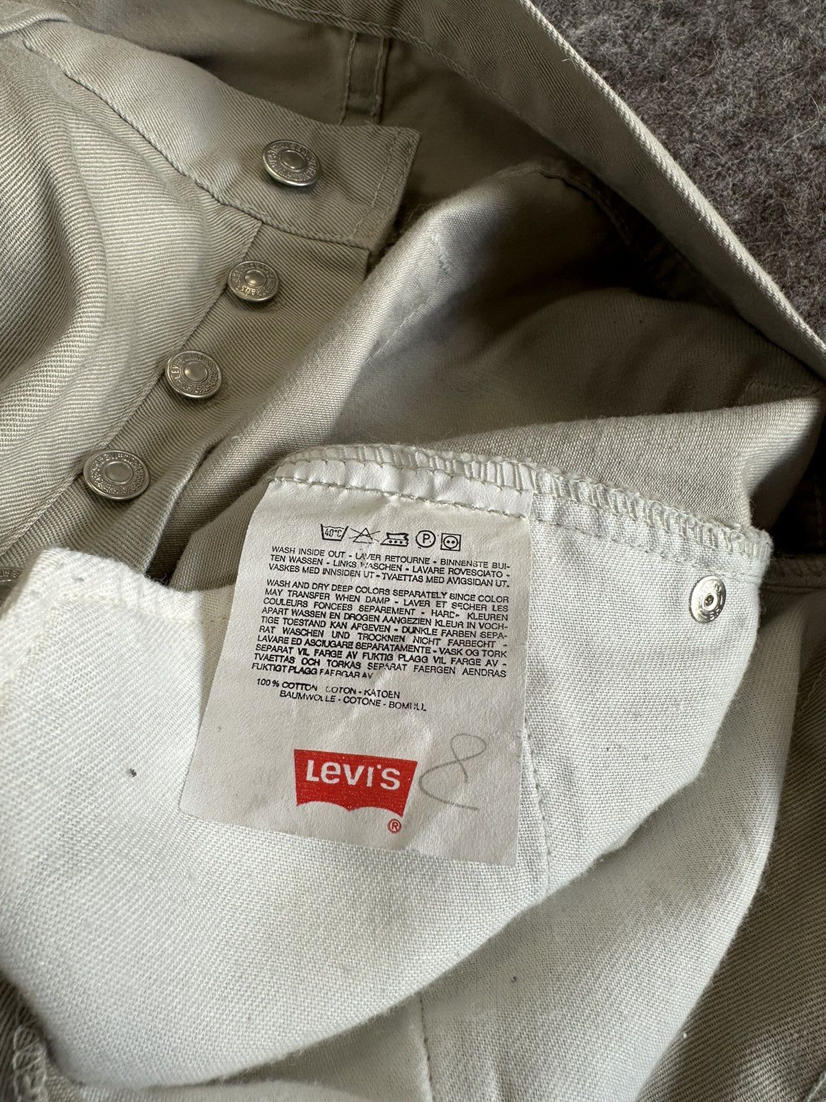 Levi's Levi’s 401 90s White Tab Pants Trousers 4220AC Size US 30 / EU 46 - 5 Thumbnail
