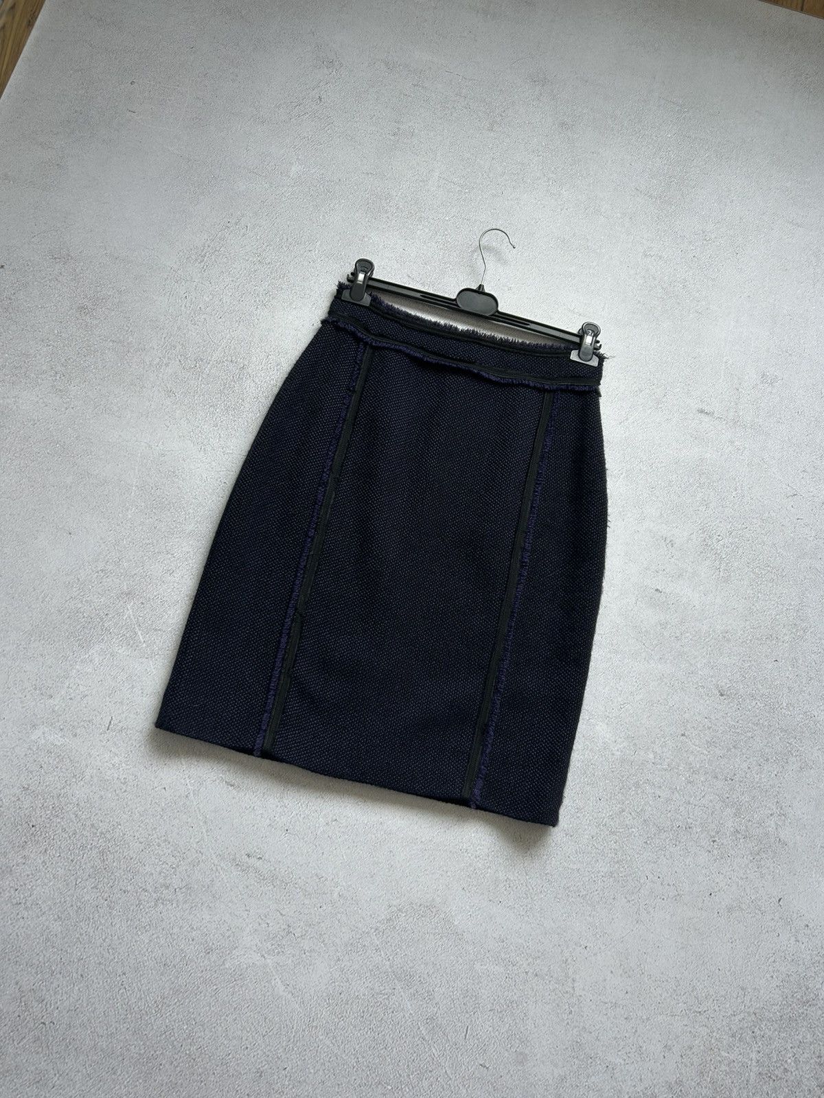 Carolina Herrera × Designer Carolina Herrera premium dark blue skirt size 8 Size 30" / US 8 / IT 44 - 10 Thumbnail