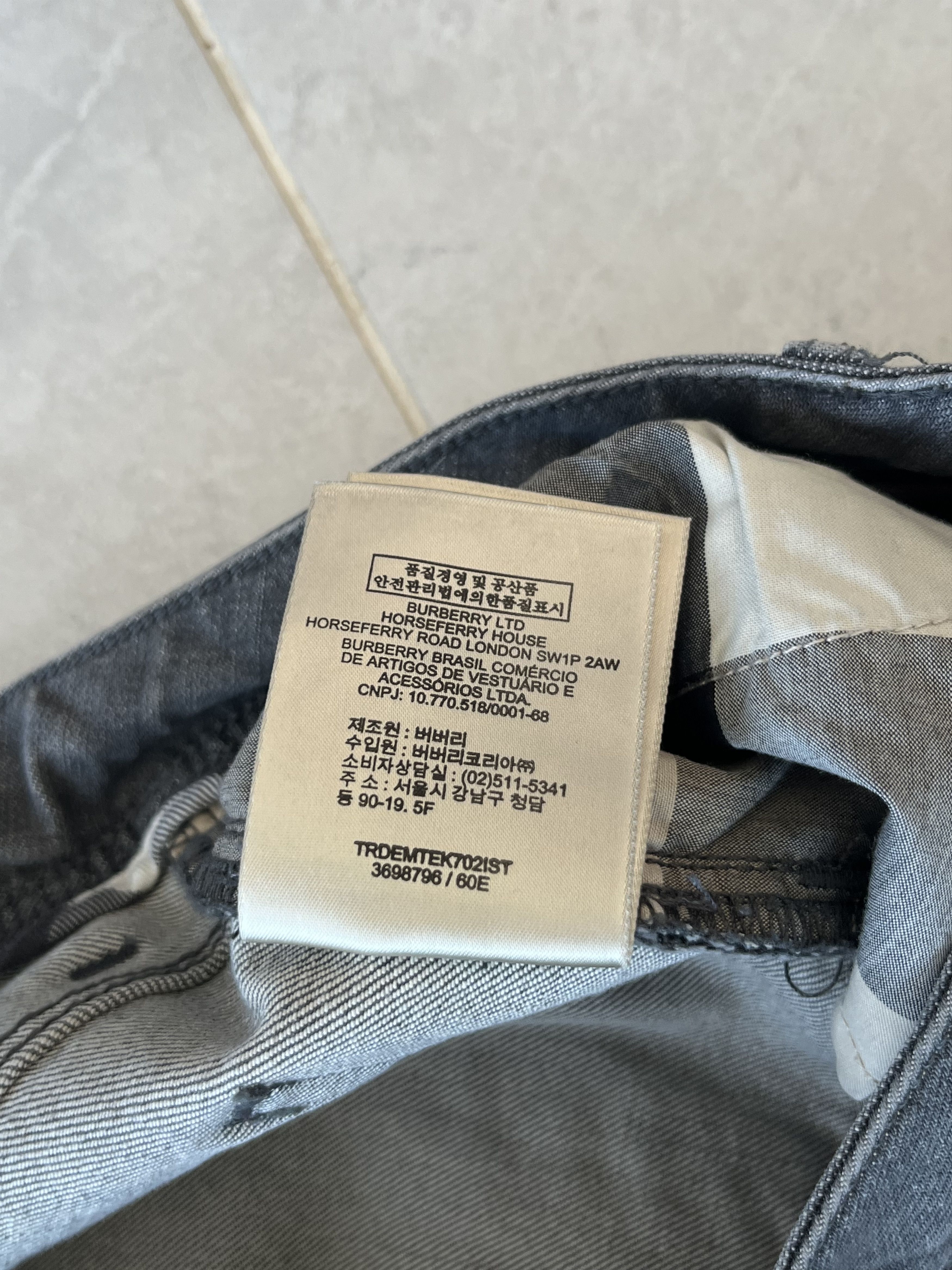 Burberry BURBERRY BRIT Jeans Skinny Leg Mini Label Gray Color Size US 29 - 12 Thumbnail