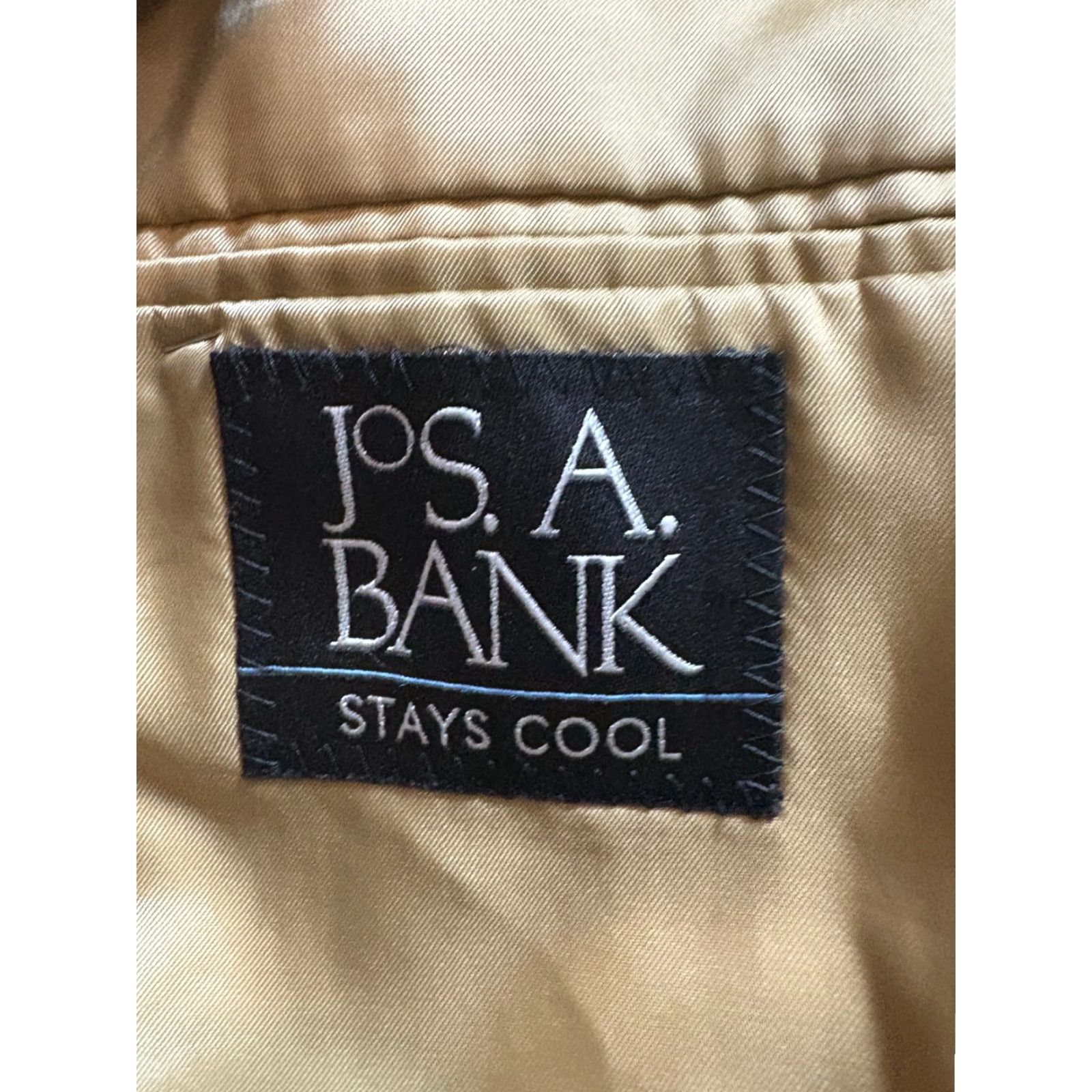 Jos. A. Bank Jos A Bank Blazer Sport Coat Mens 48 L Two Button Jacket Wool Blend Suit Blazer, Beige, Wool, 48 L, Regular, Big & Tall, Men Size 48R - 4 Thumbnail