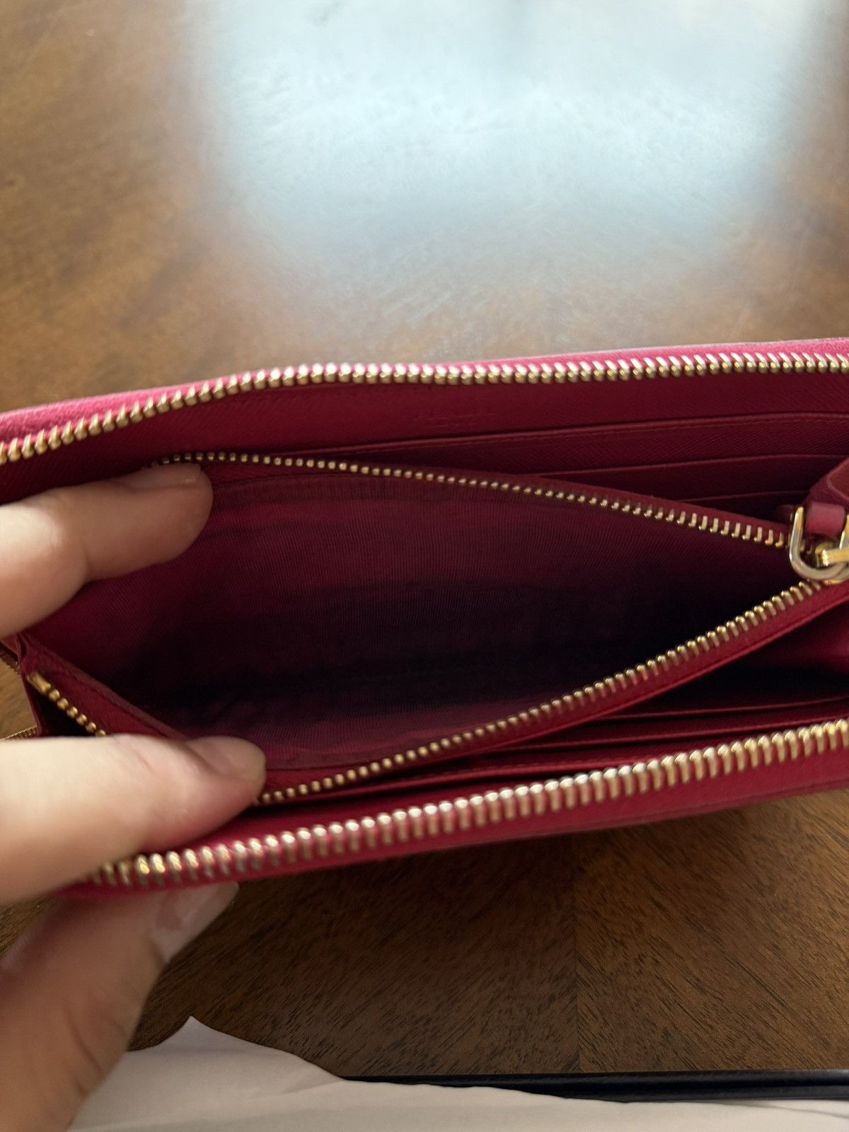 Prada Prada Zipper Wallet Pink W/ Box Size ONE SIZE - 8 Thumbnail
