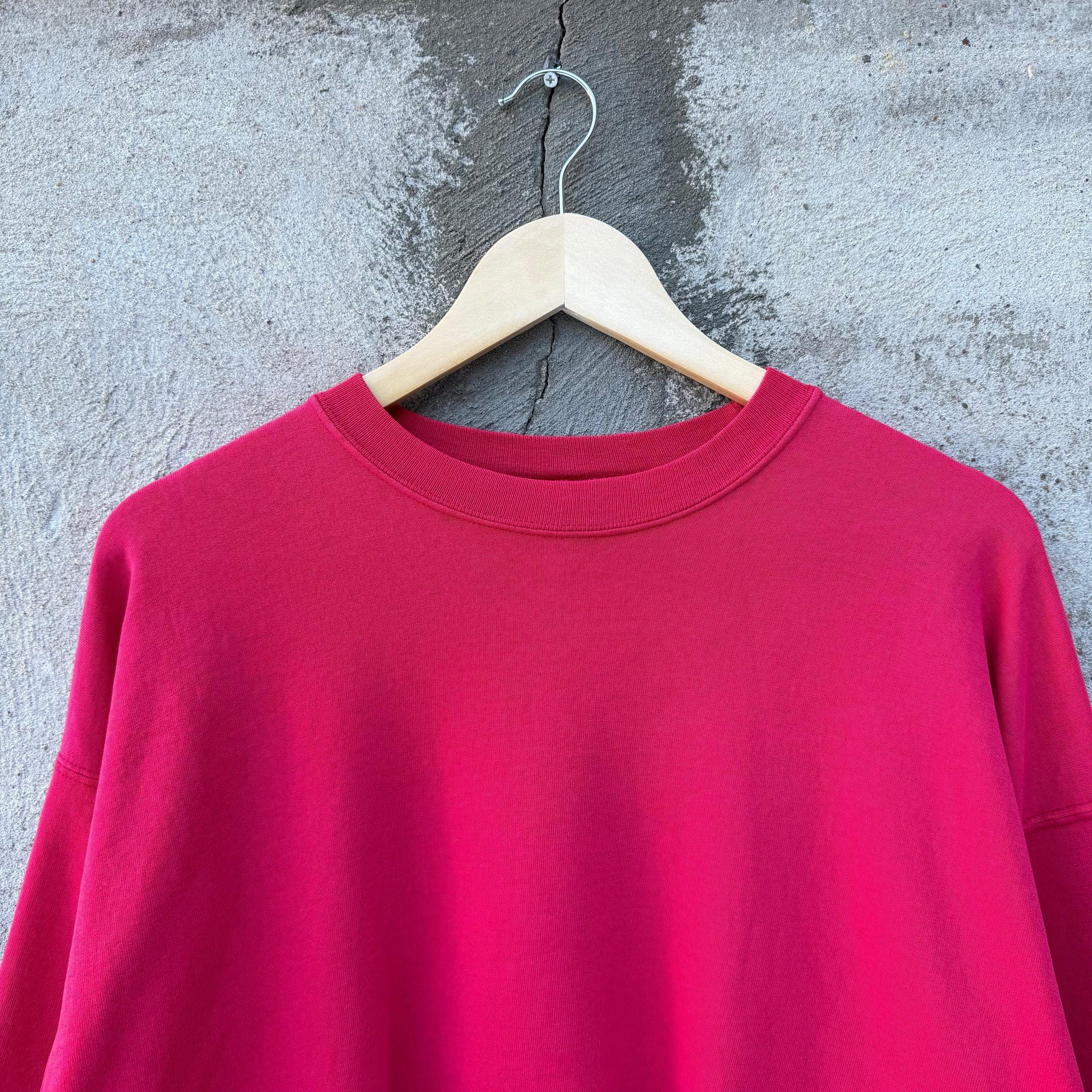 Vintage Vintage 90's Faded Red Hanes Crewneck Sweatshirt Size US L / EU 52-54 / 3 - 4 Thumbnail