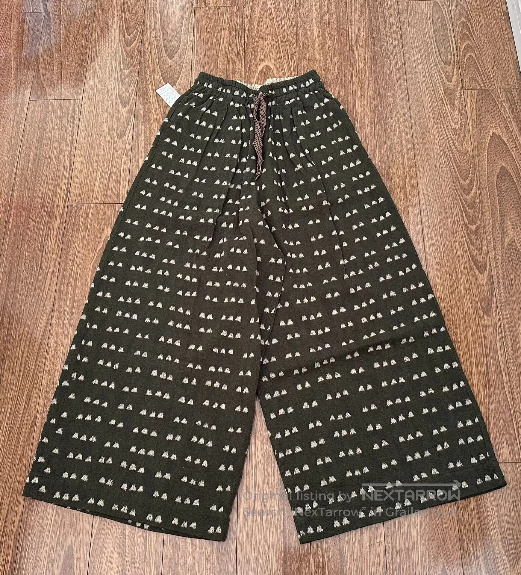 Kapital Kapital Drawstring Printed Embroidered Wide Pants. Size 23" - 1 Thumbnail