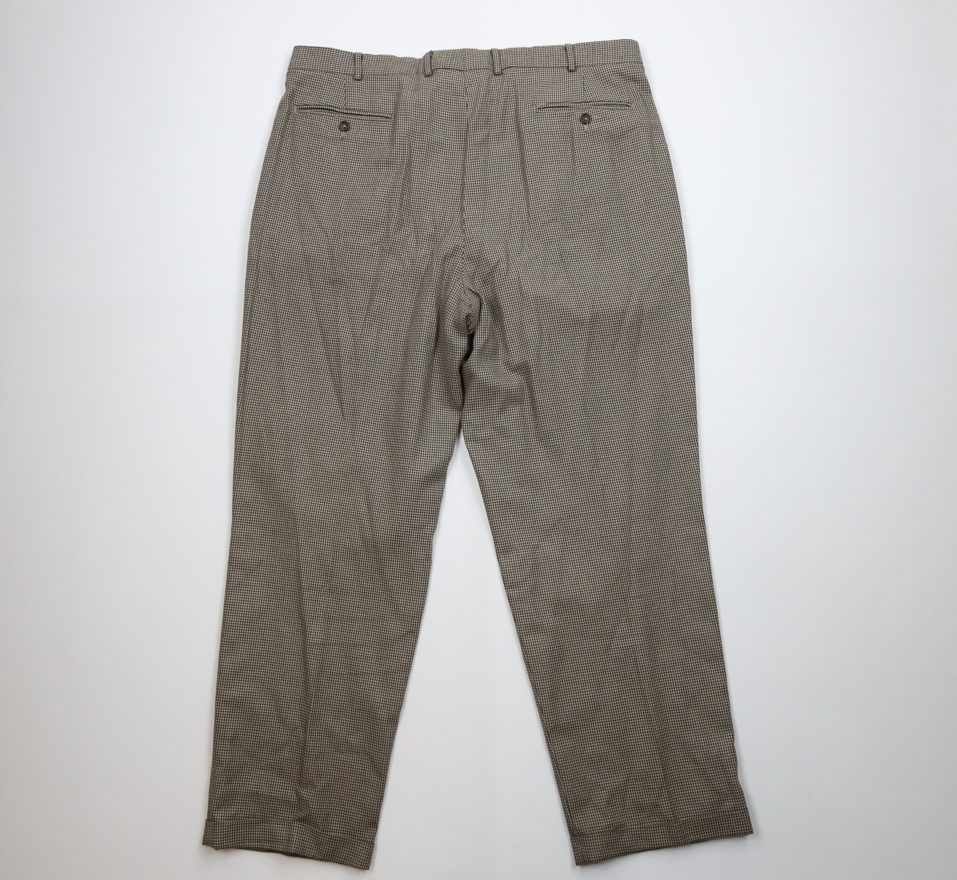 Eddie Bauer Vintage 90s Eddie Bauer Houndstooth Wide Leg Chino Pants Size US 40 / EU 56 - 10 Thumbnail