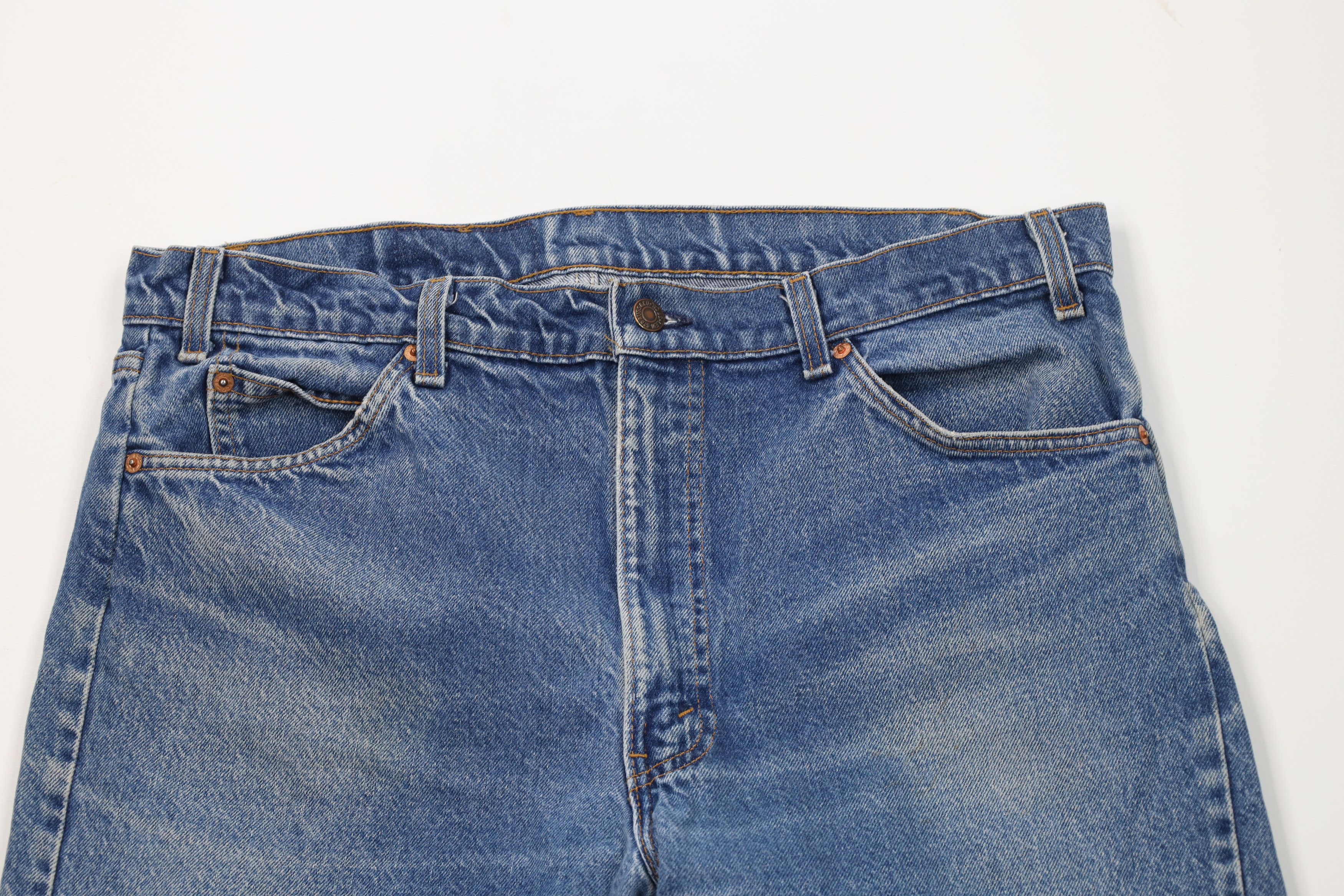 Levi's Vintage 80s Levis 505 Orange Tab Regular Fit Jeans Blue USA Size US 38 / EU 54 - 2 Thumbnail