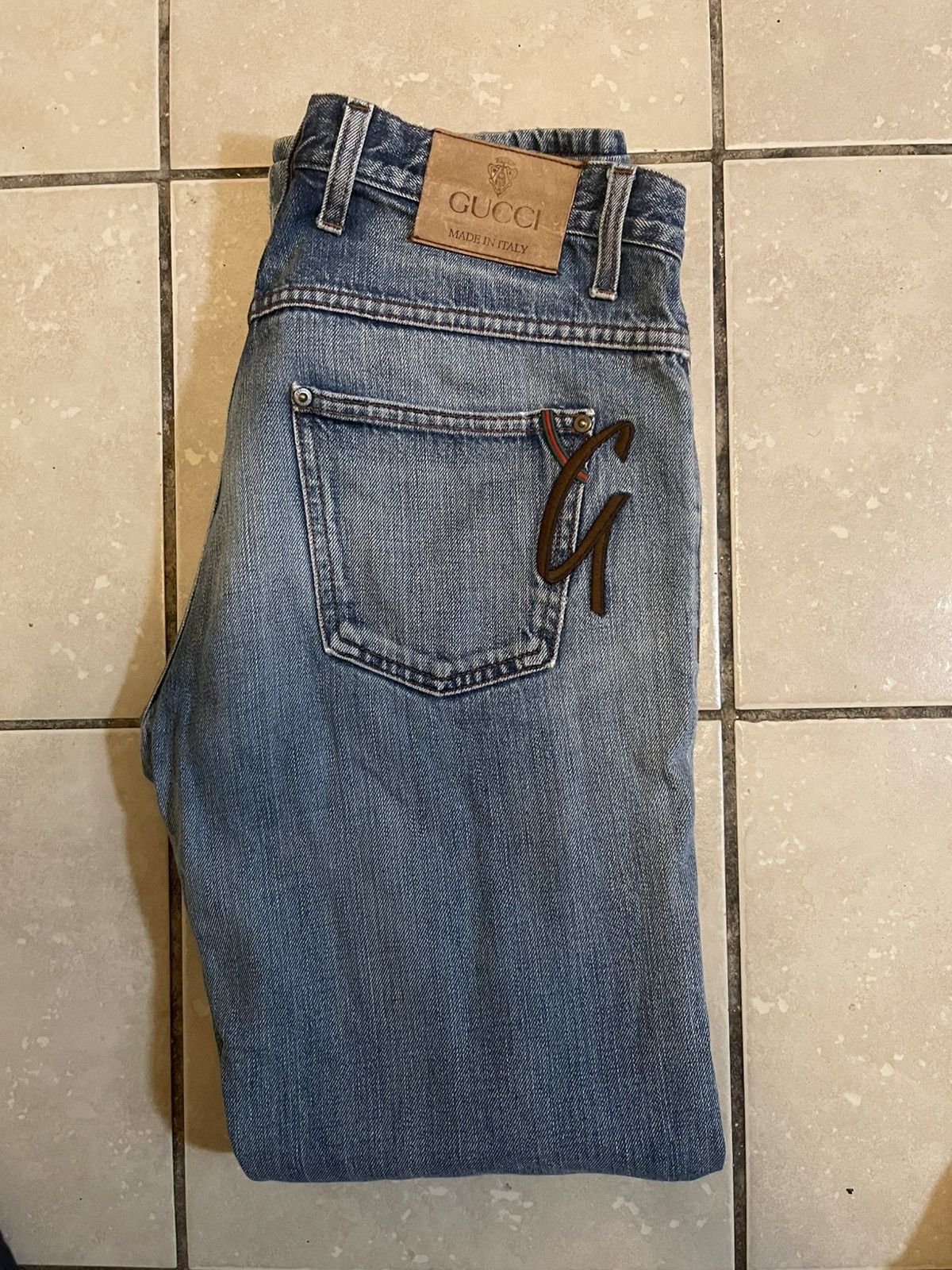 Gucci Gucci Embroidered “G” 48(34) Skinny H Slimane Tom Ford Style Size US 34 / EU 50 - 2 Thumbnail