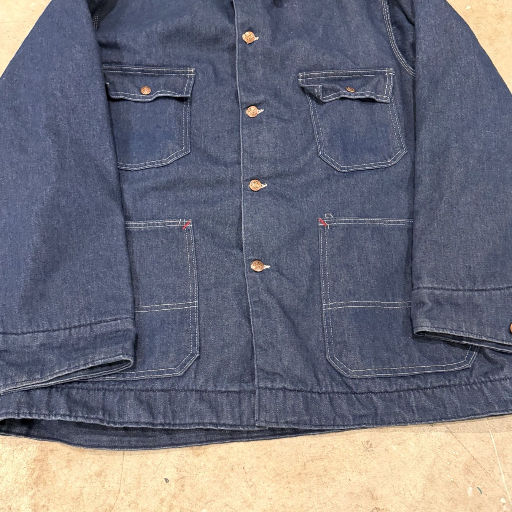 Vintage VINTAGE Big Mac Denim Work Chore Coat Jacket XL - Mechanic Engineer - Jeans Jean Jacket Size US 36 / EU 52 - 6 Thumbnail