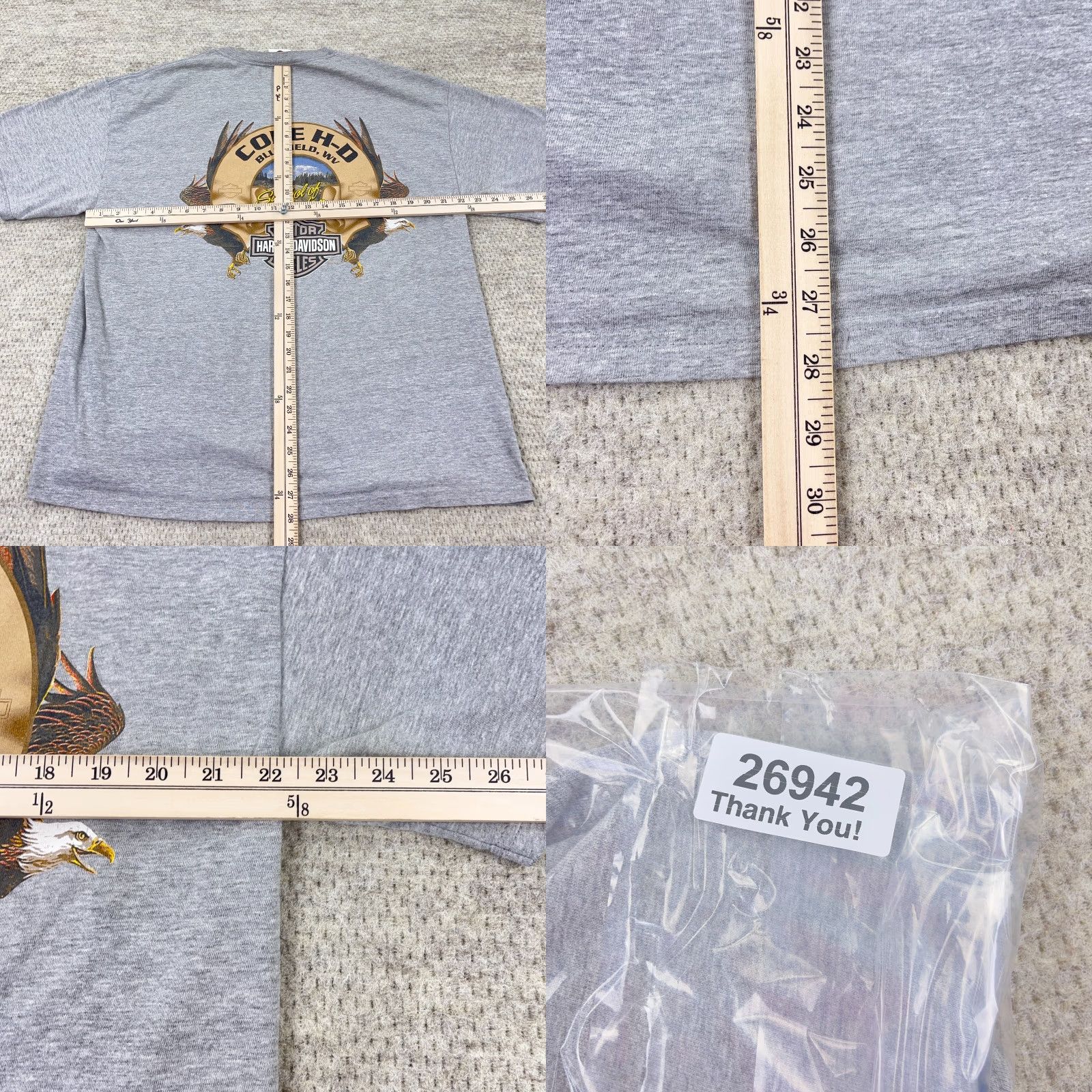 Harley Davidson Harley-Davidson Shirt Men XL Gray Biker Tee Eagle Nature Fire Flames Y2K Adult Size XL Gray Harley-Davidson Shirt Mens XL Gray 80s Retro Vintage? Size US XL / EU 56 / 4 - 9 Thumbnail