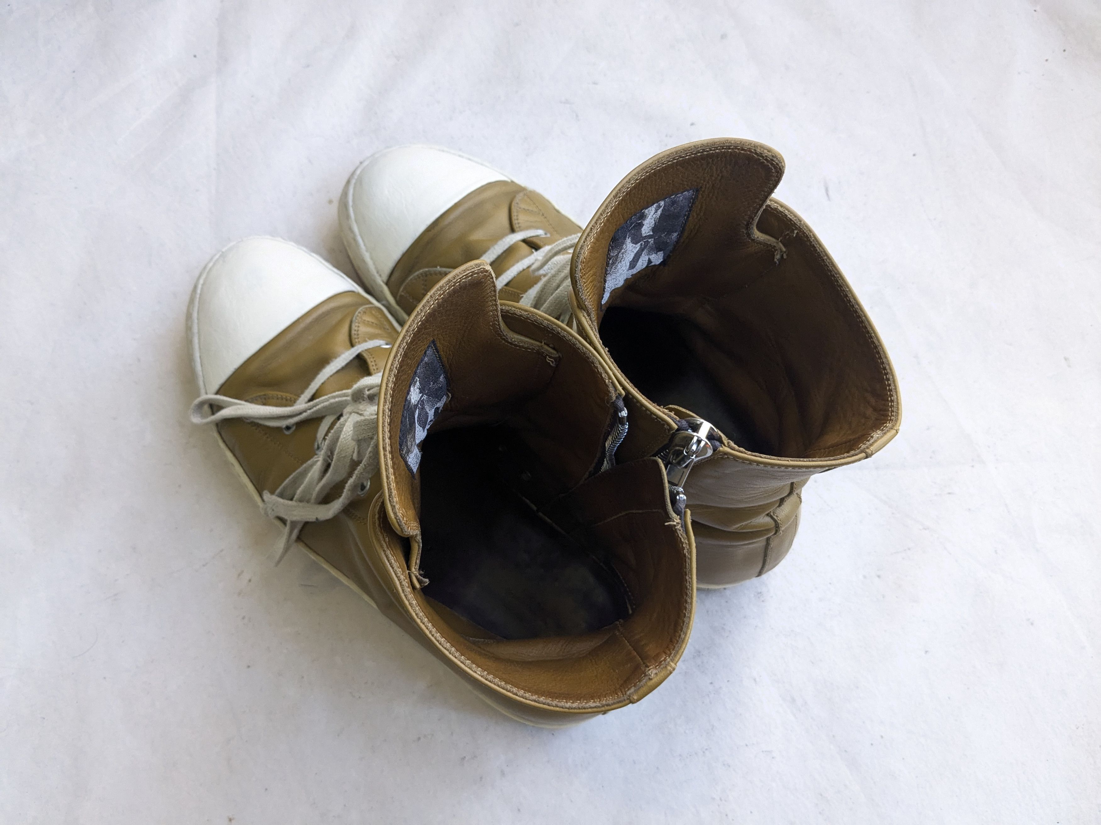 Rick Owens Rick Owens Ramones Mainline High Top Leather Sneakers 13 46 Size US 13 / EU 46 - 13 Thumbnail