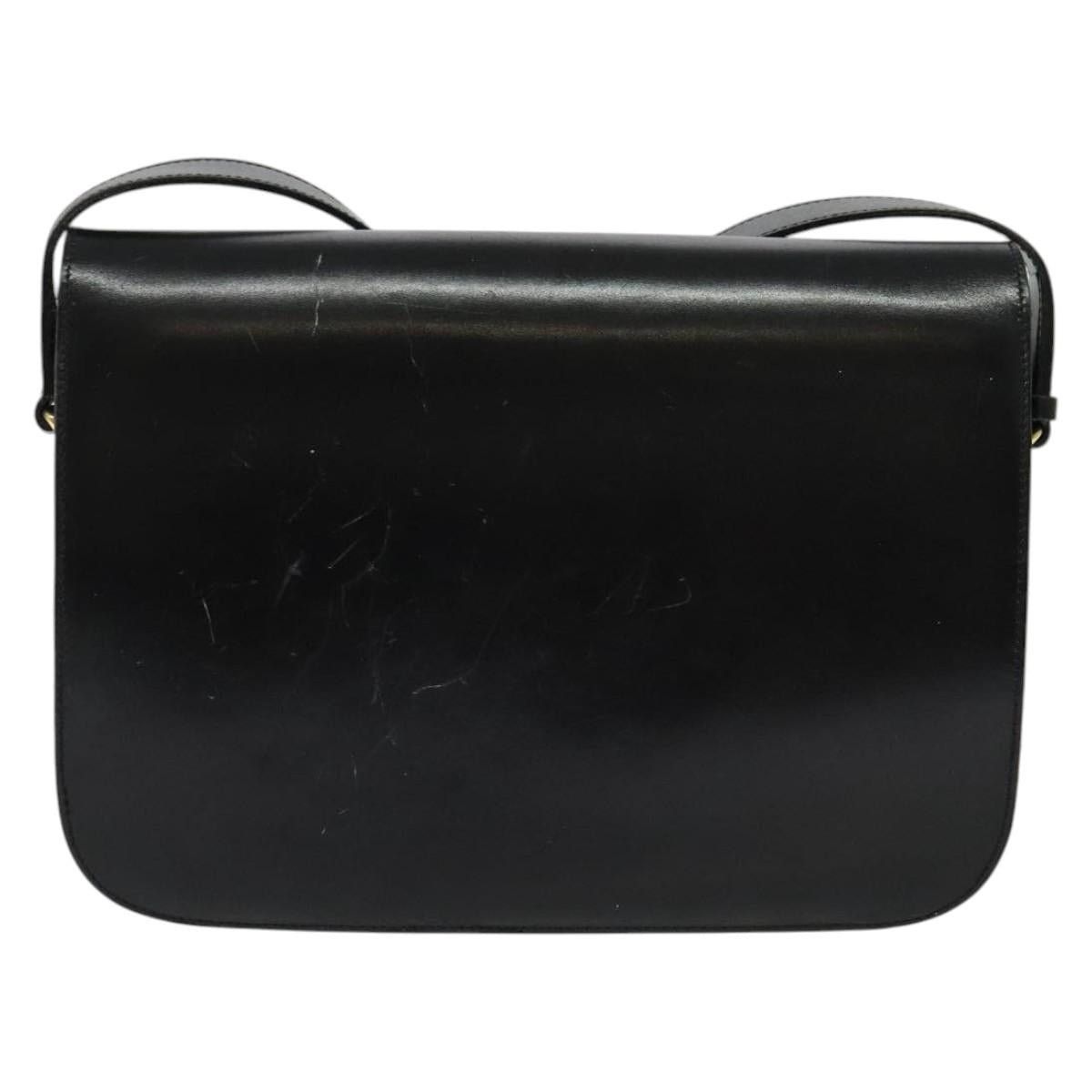 Celine CELINE Shoulder Bag Leather Black Gold Size ONE SIZE - 3 Thumbnail