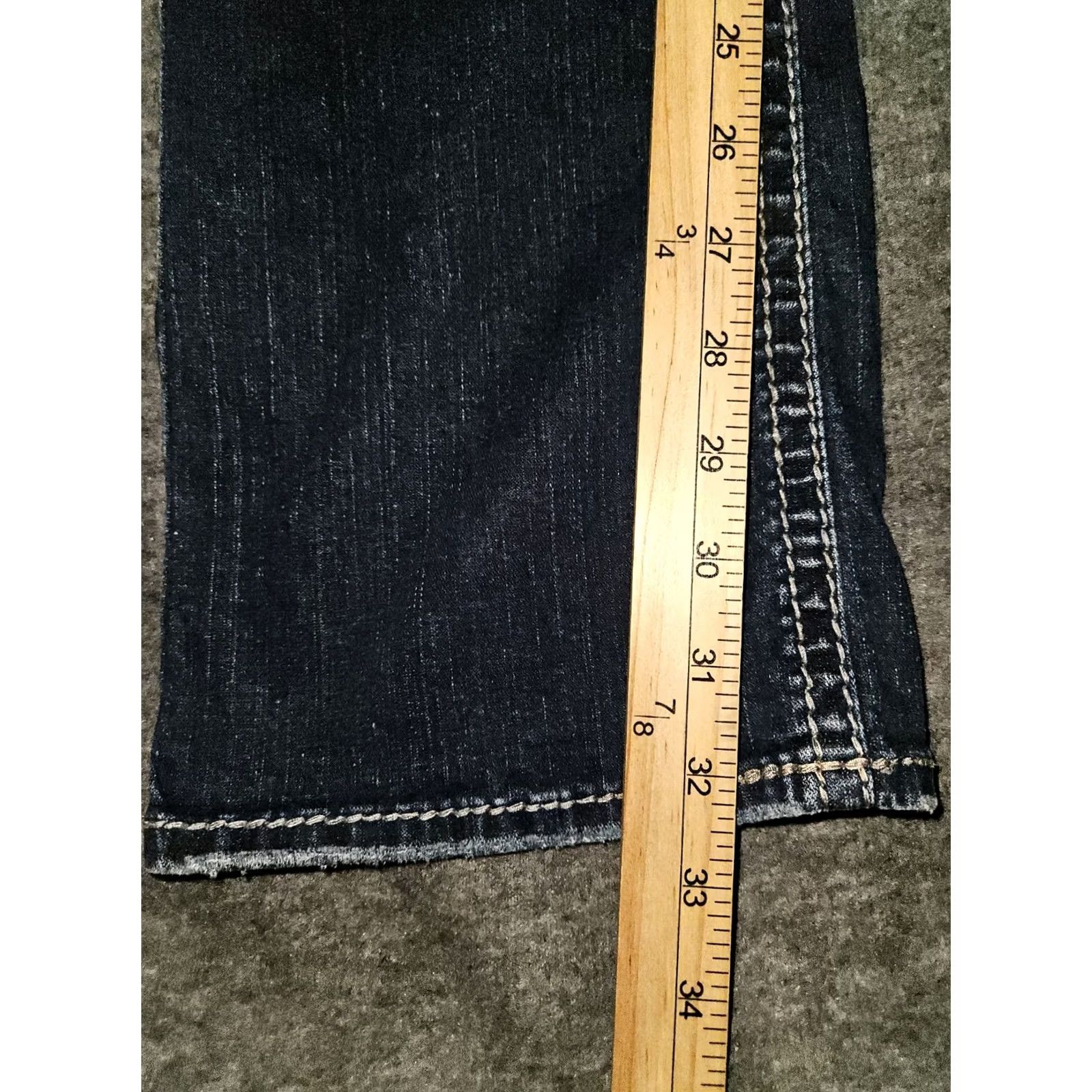 Silver Jeans Co. VINTAGE Silver Jeans Aiko Bootcut Jeans Women 27x33 Blue Embroidered Pockets Slim Distressed Easy Care 90s City Hipster Logo Women's Jeans Size 27" / US 4 / IT 40 - 7 Thumbnail
