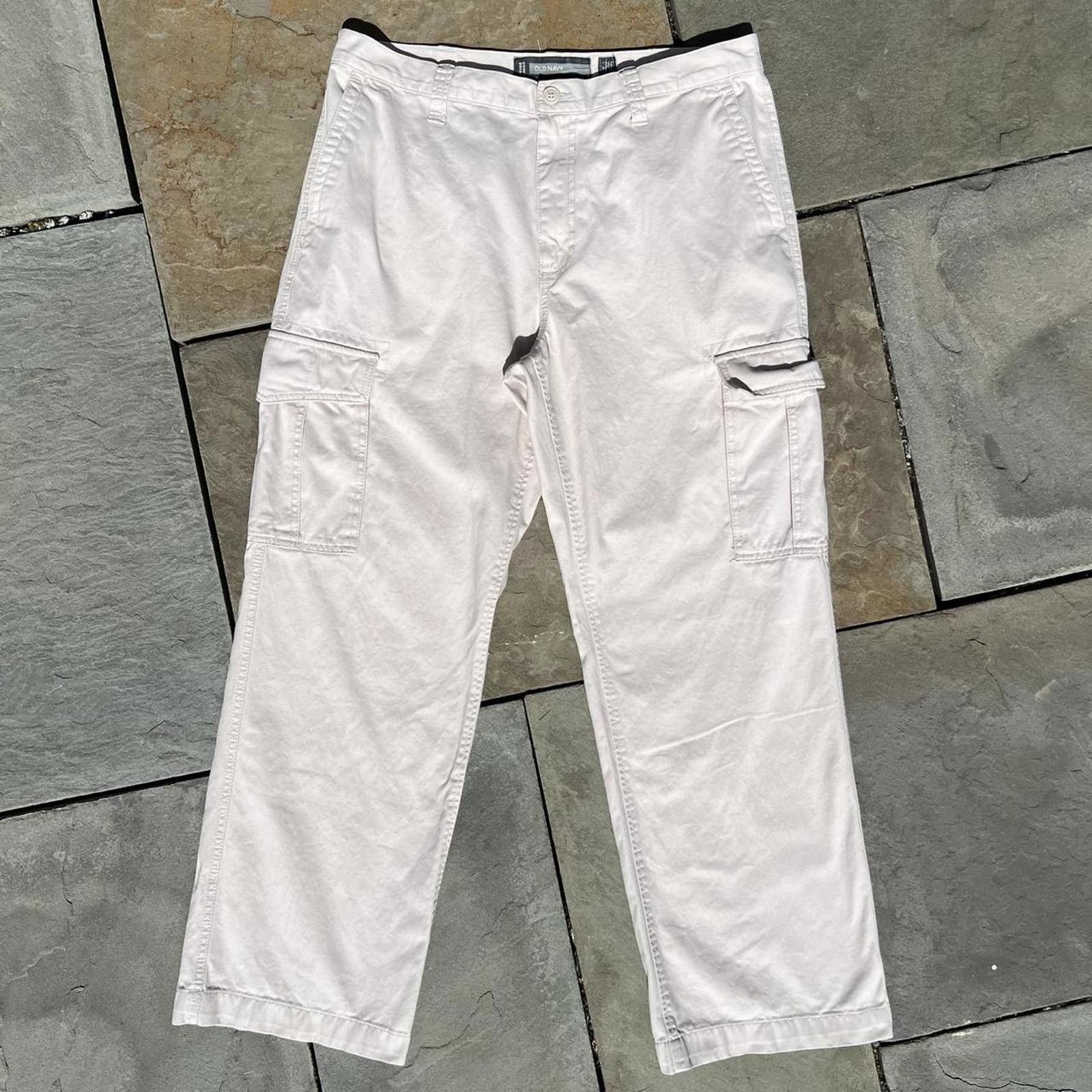 Old Navy Y2K Cream Loose Fit Utility Cargo Pants Size US 36 / EU 52 - 1 Thumbnail