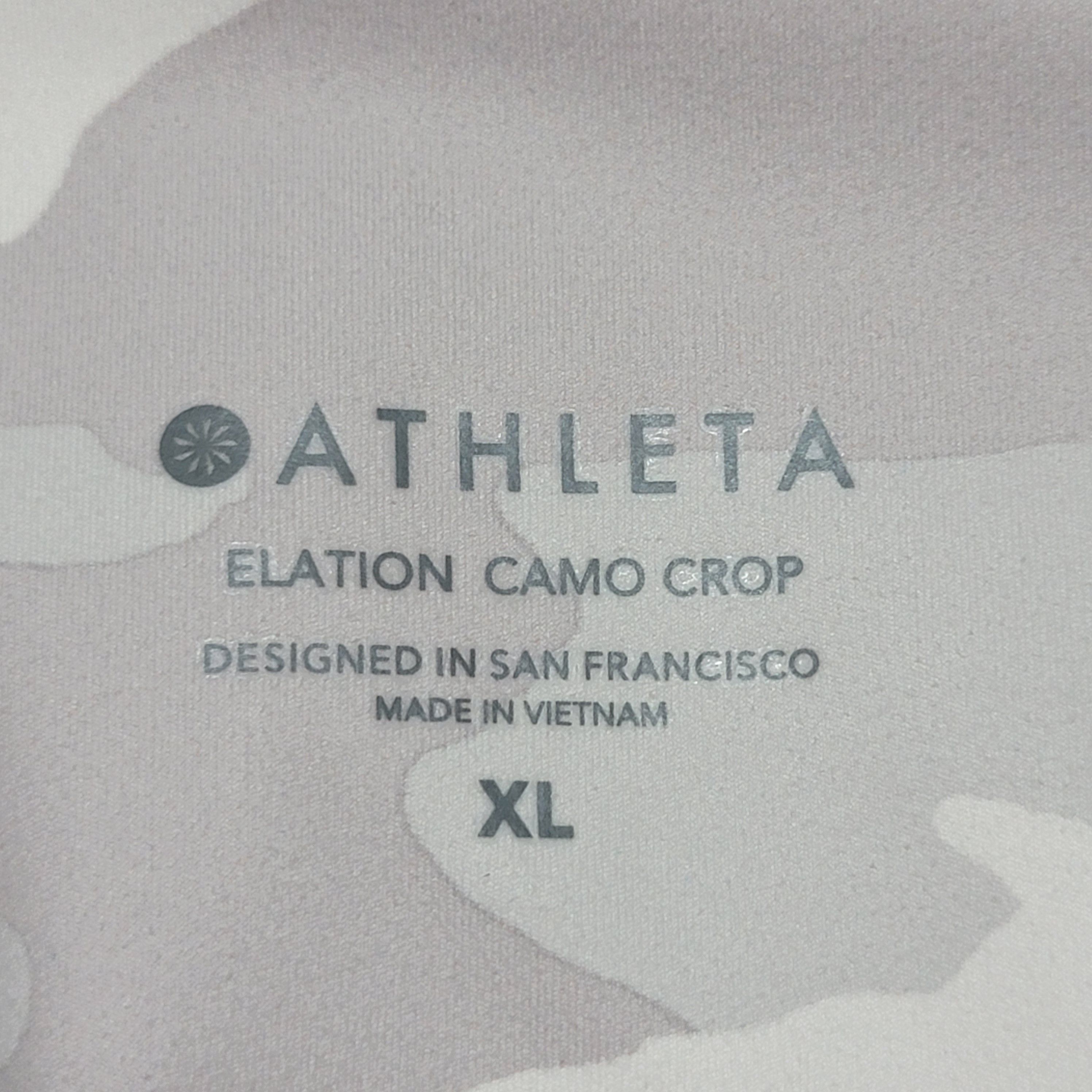 Athleta Athleta Elation Camo Crop Leggings White/Grey - Size XL Size 36" / US 14 / IT 50 - 5 Thumbnail