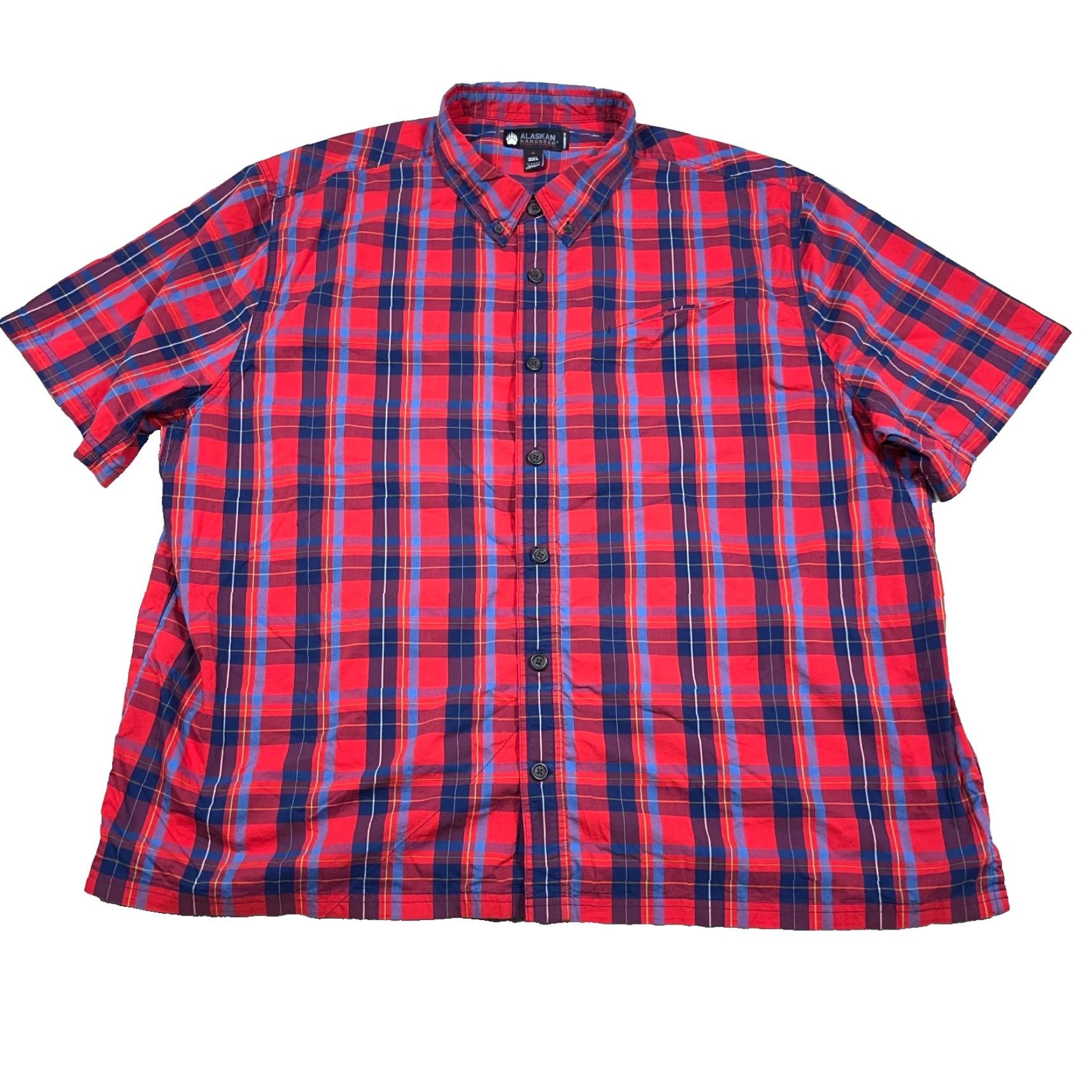 Vintage Alaskan Hardgear Shirt Men 3XL Red Blue Plaid Button-Up Standard Fit Hiking Camp Size US XXL / EU 58 / 5 - 2 Thumbnail