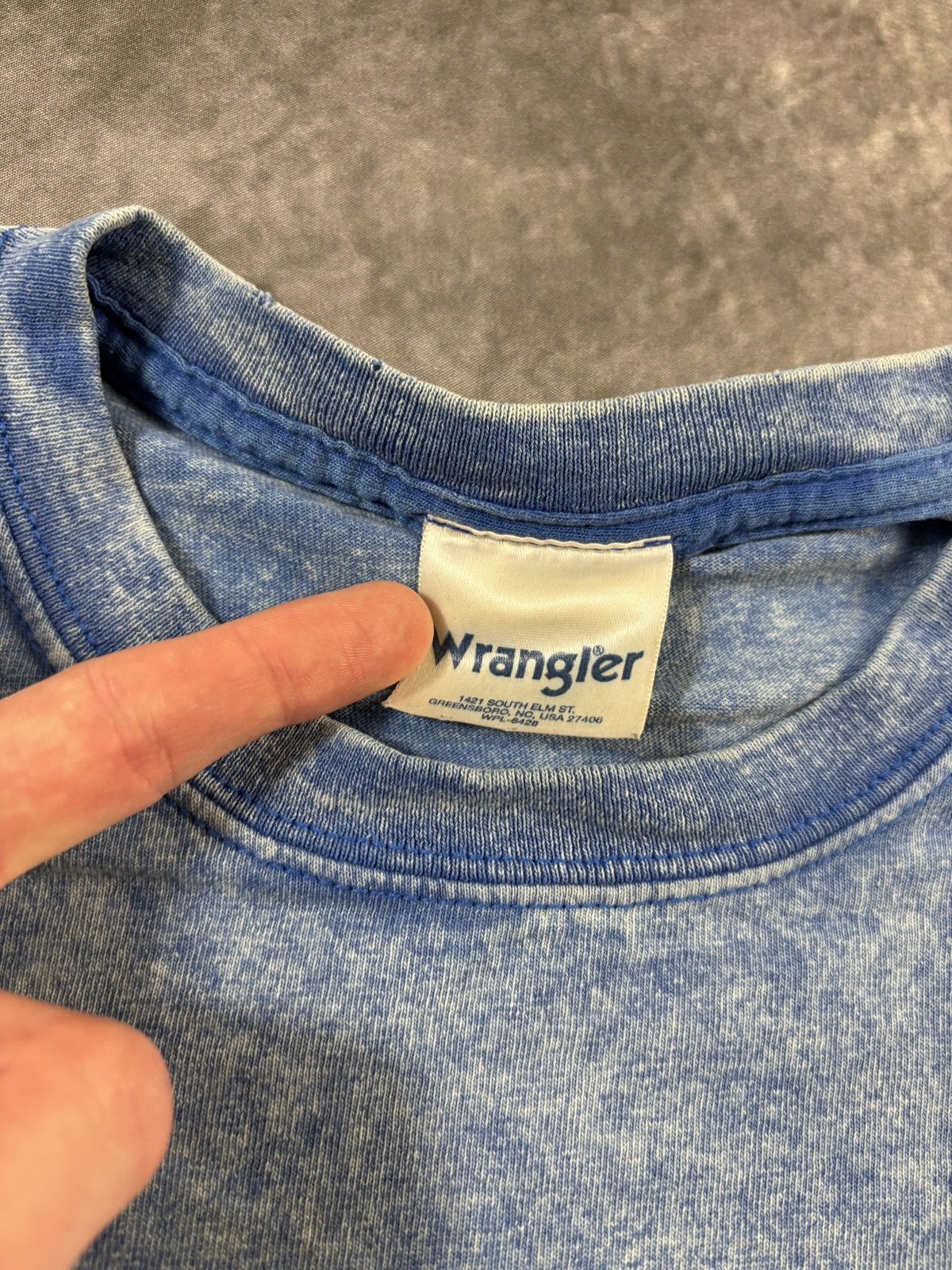 Wrangler Vintage Wrangler Acid Wash Tee Shirt Wrangler Jeans Western Size US XL / EU 56 / 4 - 5 Thumbnail