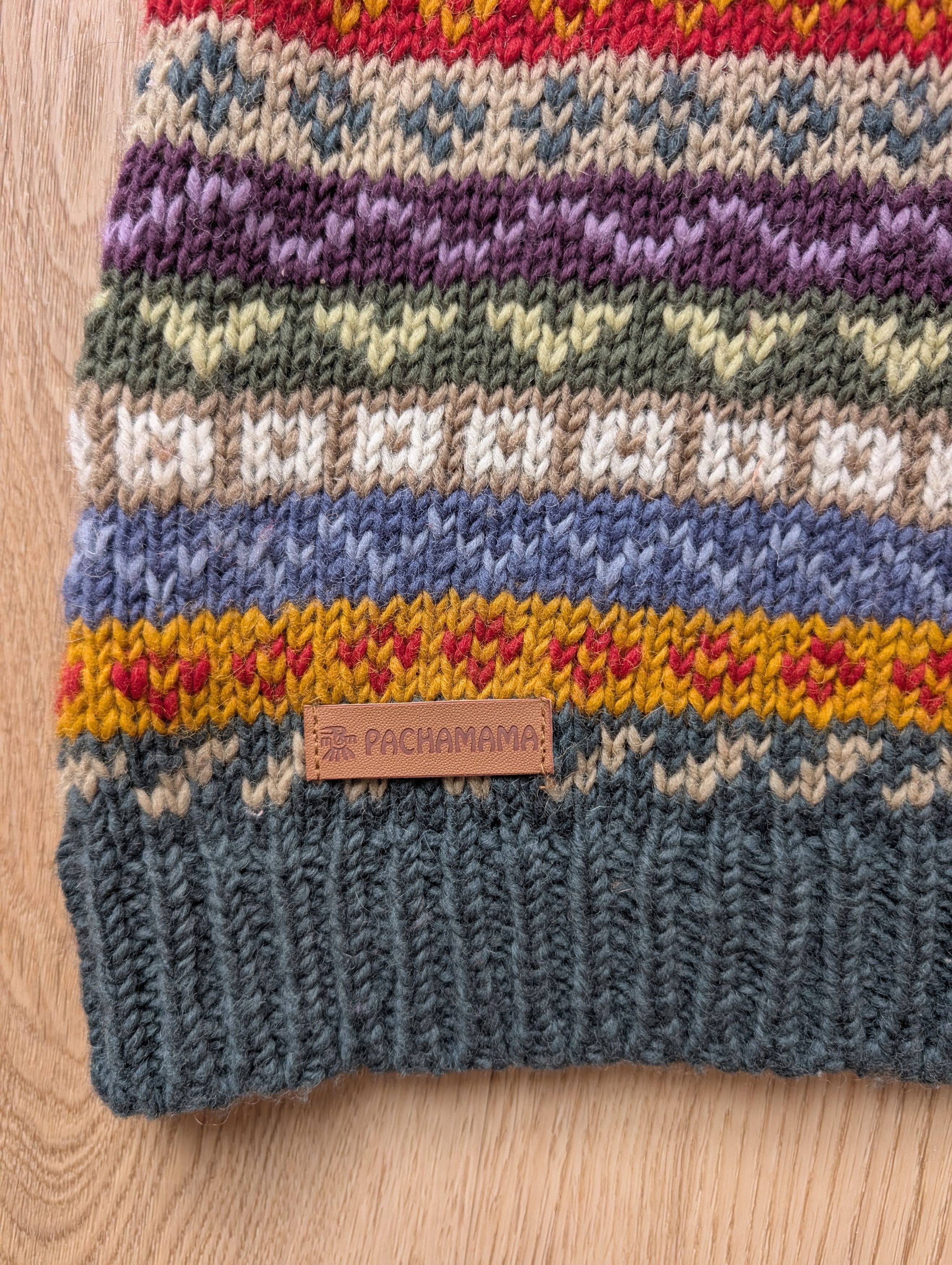 Handmade Pachamama Wool Hand Knit Tank Top Vest Fair Isle Amano Size M / US 6-8 / IT 42-44 - 3 Thumbnail