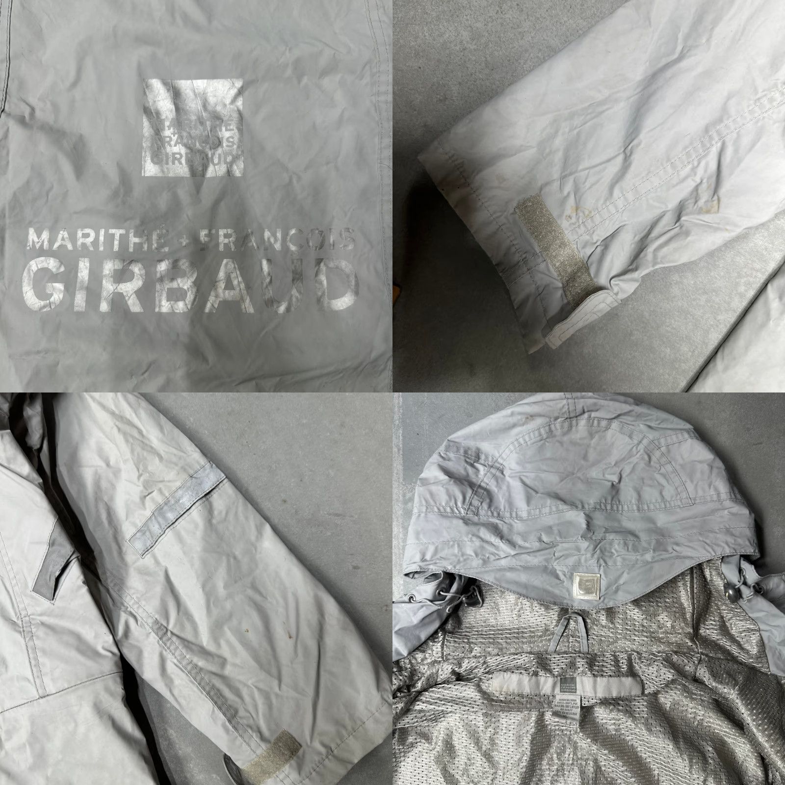 Vintage VINTAGE Marithe Francois Girbaud PVC Hooded Raincoat Jacket Mens XL Gray Reflective Trim Rain Coat Coat Mens XL Size US XL / EU 56 / 4 - 8 Thumbnail