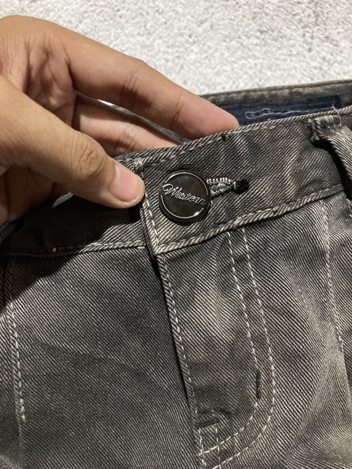 Japanese Brand 2000s Crown Denim Ripped Clawmark Denim Jeans Punk Gothic Size US 27 - 19 Thumbnail