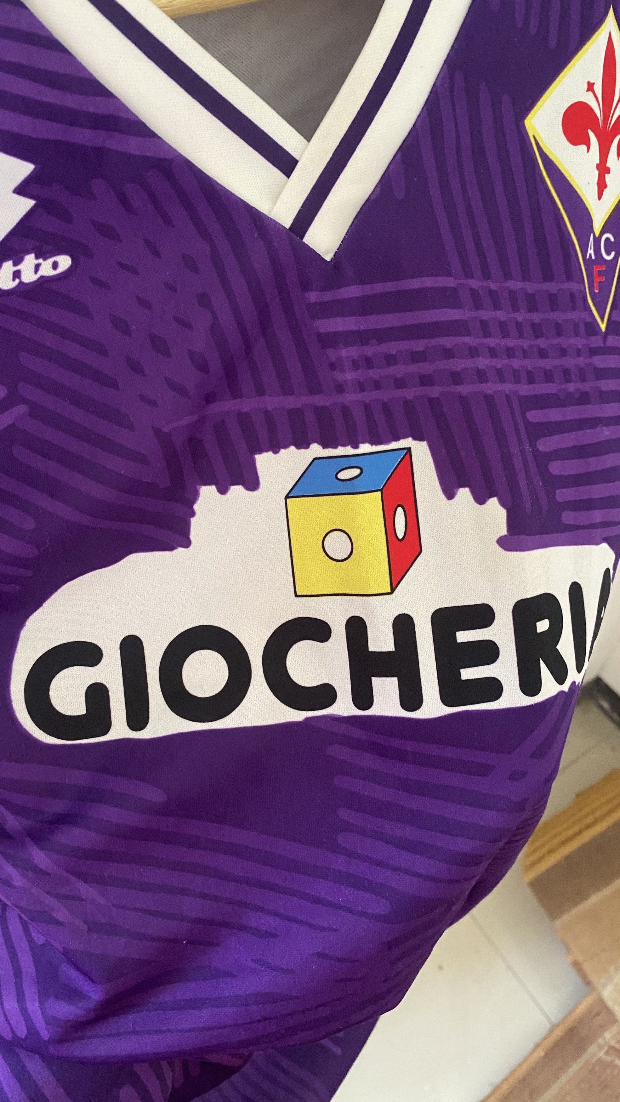 Lotto Sport Fiorentina Home 1991/1992 Original Size US L / EU 52-54 / 3 - 4 Thumbnail