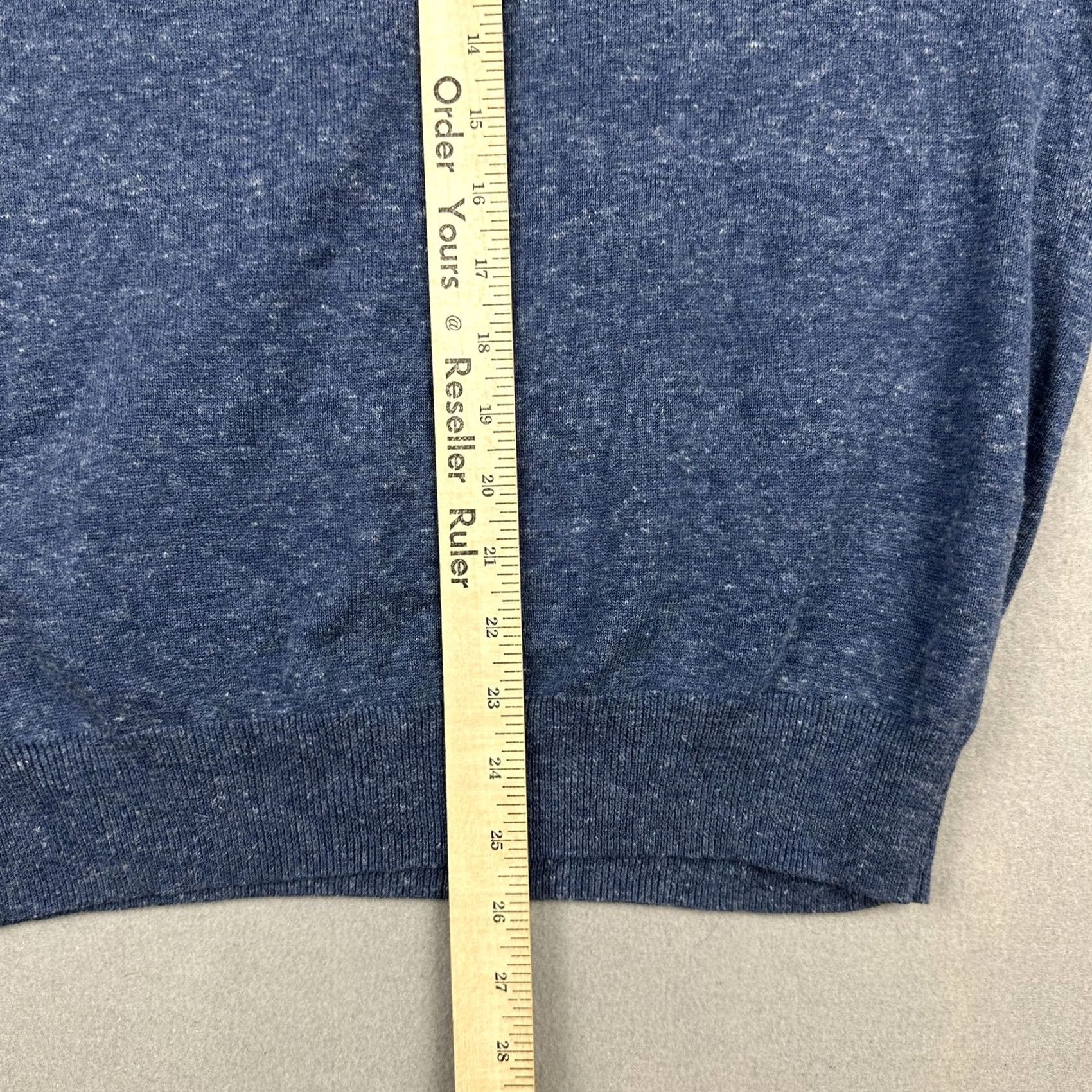 J.Crew J.CREW Sweater Men L Blue Solid Classic Long Sleeve V-Neck Pullover Knit Size US L / EU 52-54 / 3 - 6 Thumbnail