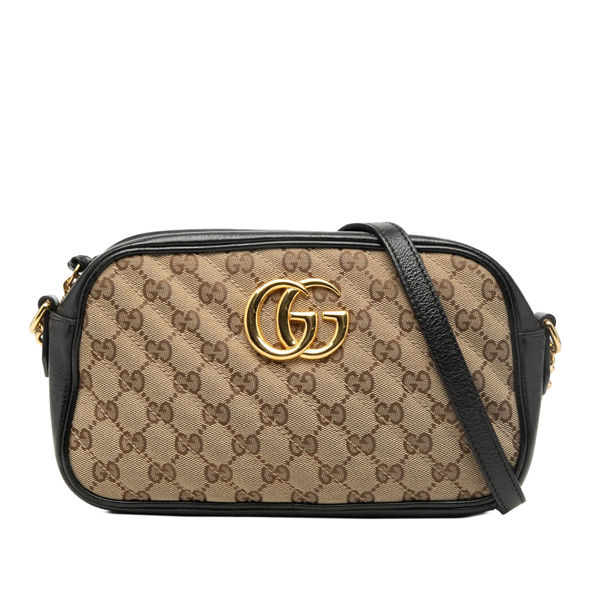 Gucci Small GG Marmont Matelasse GG Canvas and Leather Crossbody Size ONE SIZE - 1 Thumbnail