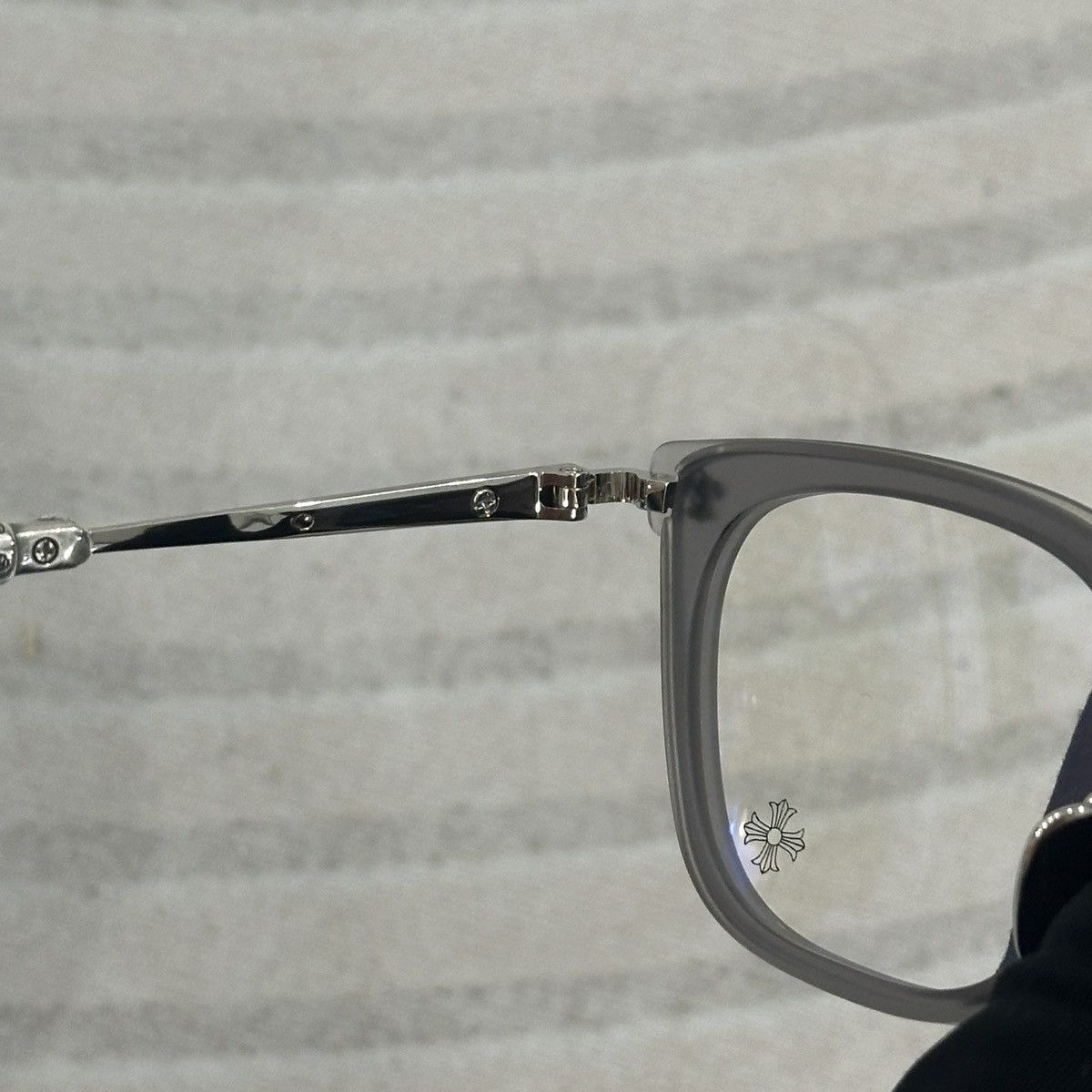 Chrome Hearts CHROME HEARTS STRAPADICTOME MATTE GRAPHITE/SS EYEGLASSES Size ONE SIZE - 7 Thumbnail