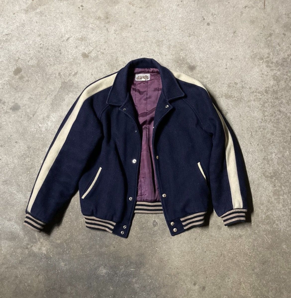Vintage vintage 1970s wool varsity jacket Size US M / EU 48-50 / 2 - 1 Thumbnail
