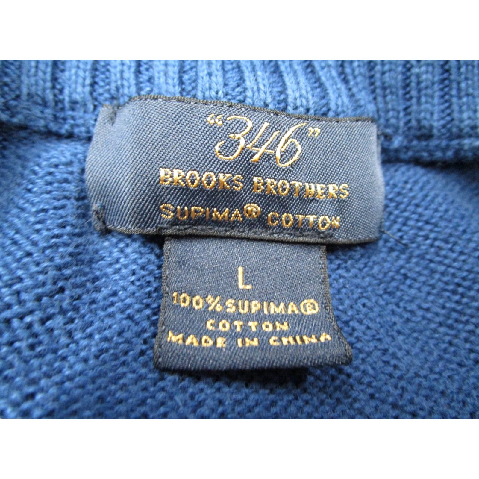 Brooks Brothers BROOKS BROTHERS Sweater Men Larg e Blue Supima 1/4 Zip Argyle Pullover Golf Knit Pullover All Seasons Casual Workwear sweater Size US L / EU 52-54 / 3 - 2 Thumbnail