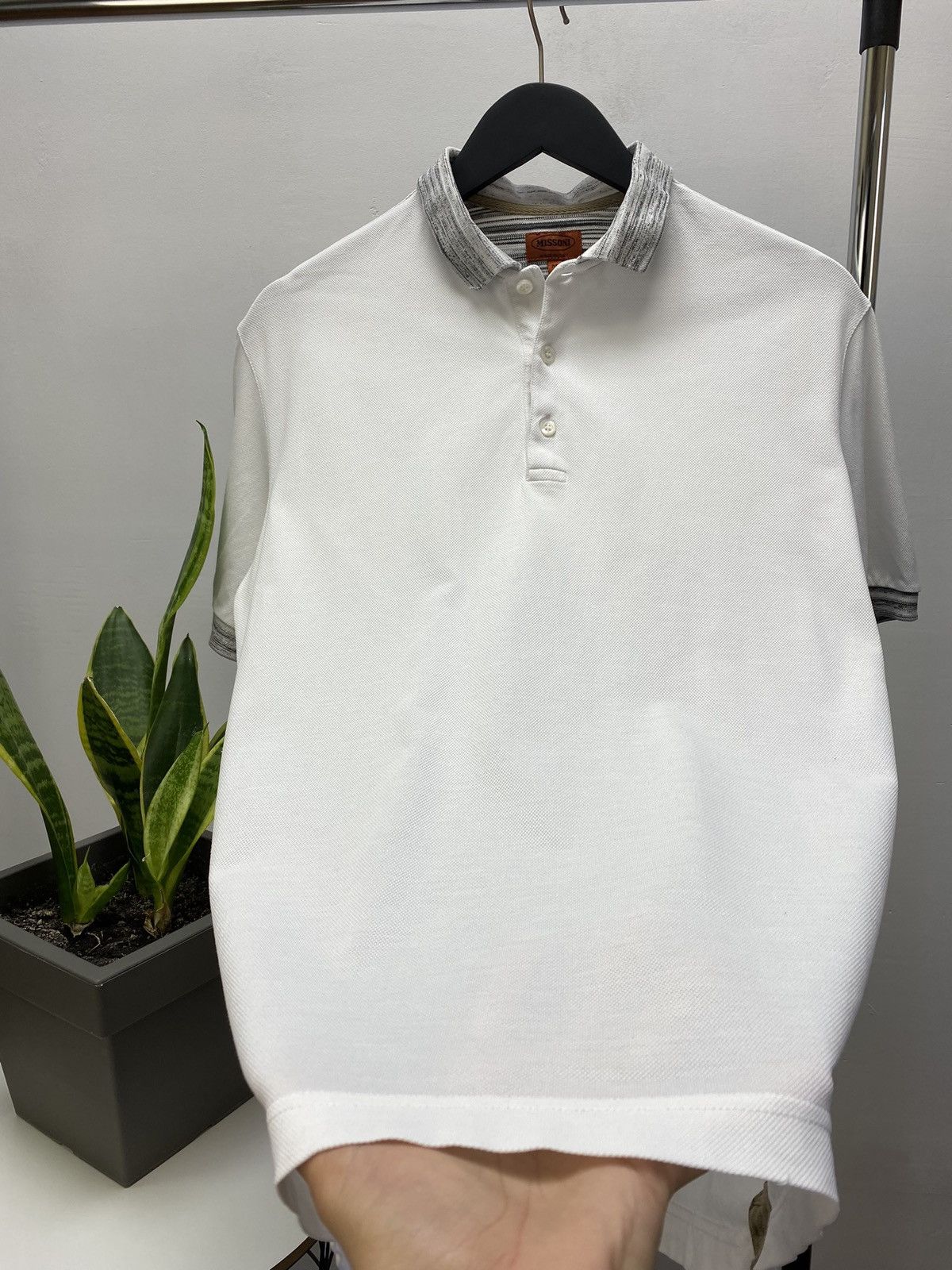 Missoni Vintage Missoni Polo T Shirt Men’s M White Styled Luxury Size US M / EU 48-50 / 2 - 8 Thumbnail