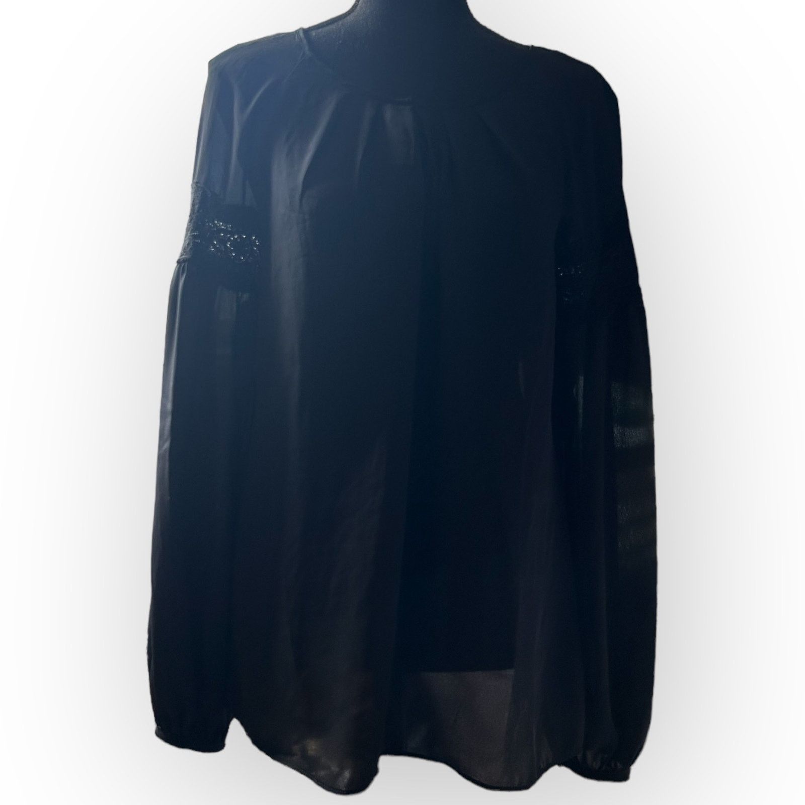 Worthington Women’s Black Worthington Blouse | Size Large Size L / US 10 / IT 46 - 1 Thumbnail