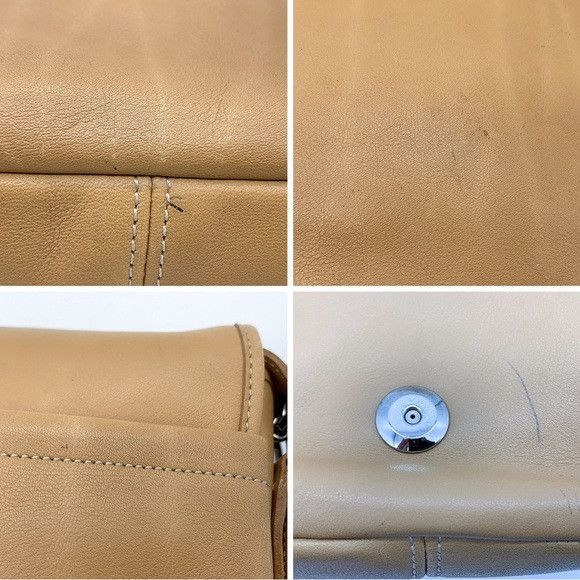 Coach Coach Cowhide Leather Crossbody Messenger Bag in Tan Size ONE SIZE - 7 Thumbnail