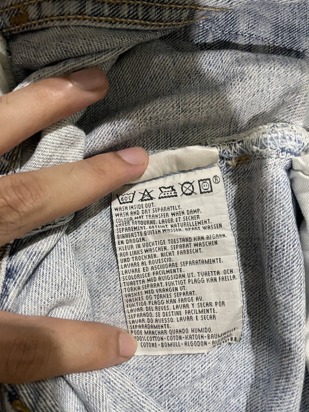 Levi's Vtg Levis 501 EU distressed patchwork sashiko boro Size US 31 - 9 Thumbnail