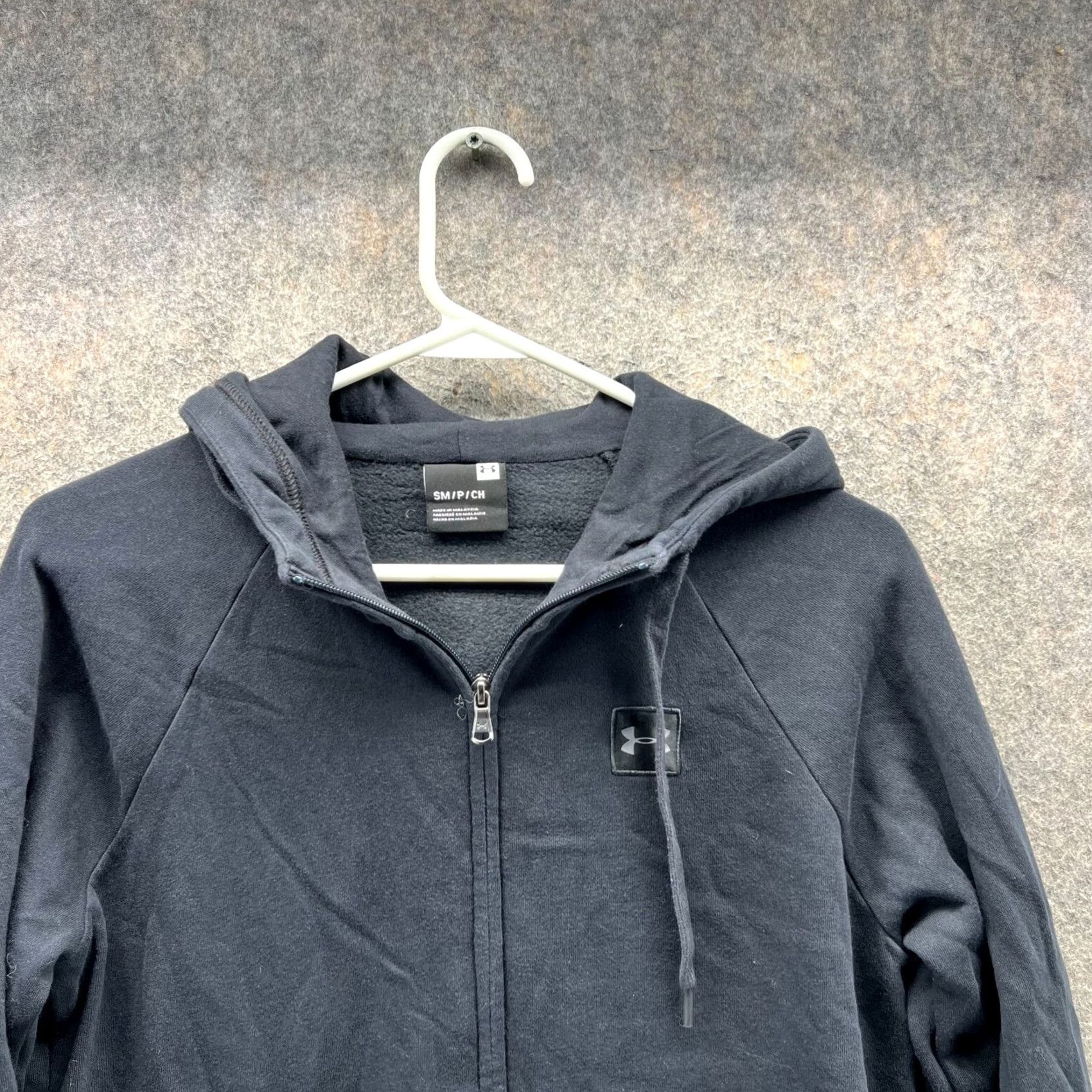 Under Armour Under Armour Hoodie Mens Small Black Full Zip Fleece Cotton UA Logo Jacket Size US S / EU 44-46 / 1 - 7 Thumbnail