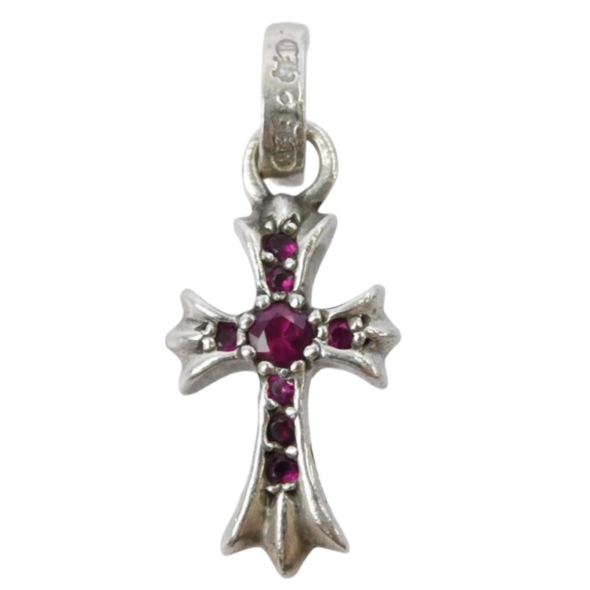 Chrome Hearts Chrome Hearts Pink Sapphire Baby Fat Charm Necklace Size ONE SIZE - 1 Thumbnail