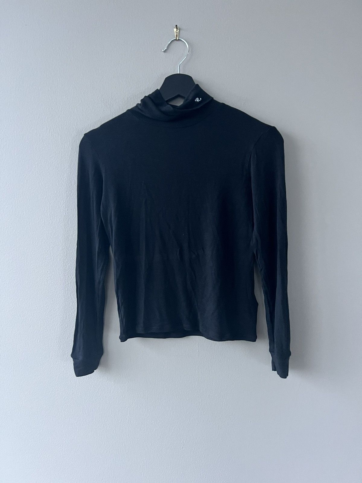 image of Raf Simons Fw15 Logo Turtleneck in Black, Men's (Size XS)