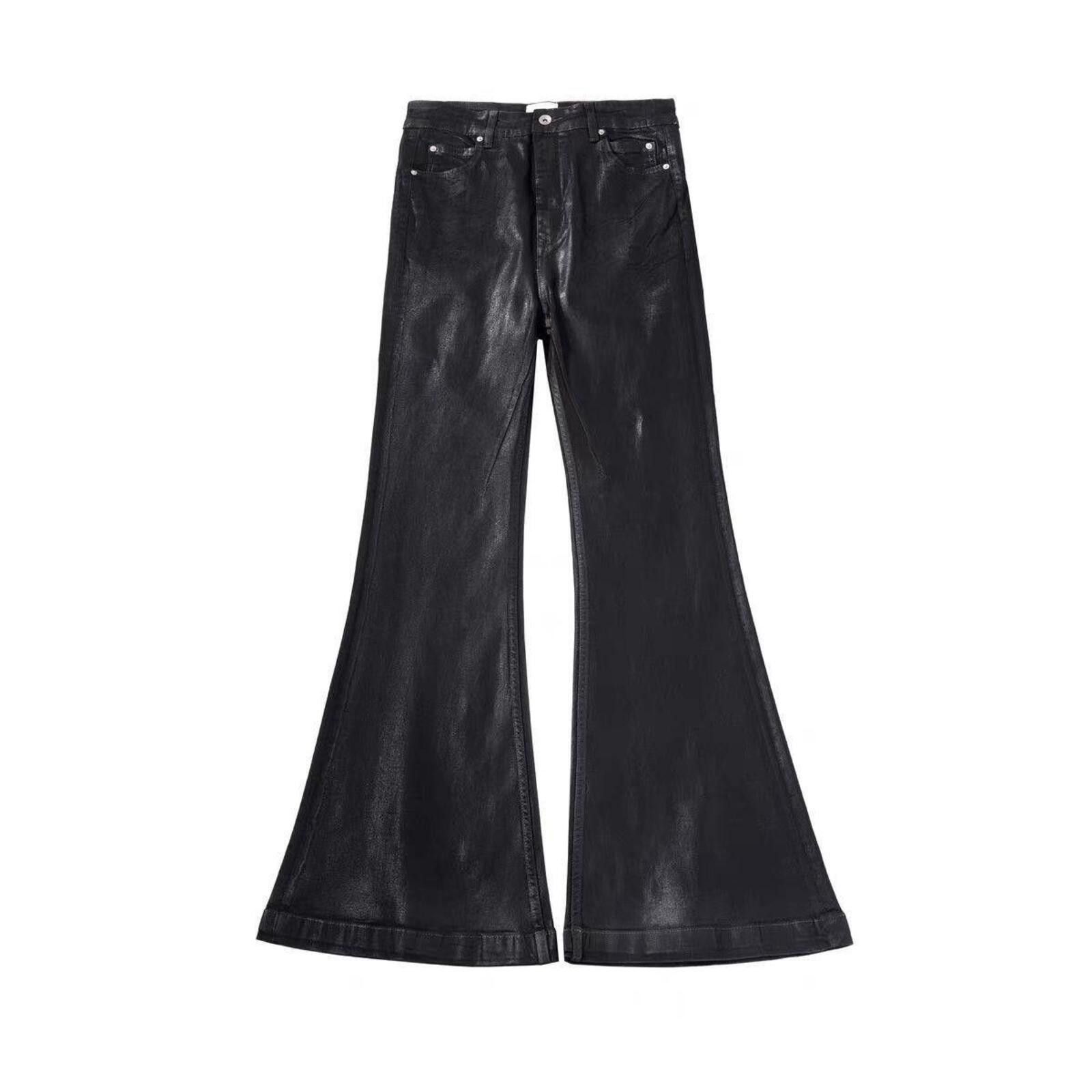 Other Heavy Coated Micro Flare Denim Jeans, Wide Leg Jeans Size US 33 - 4 Thumbnail